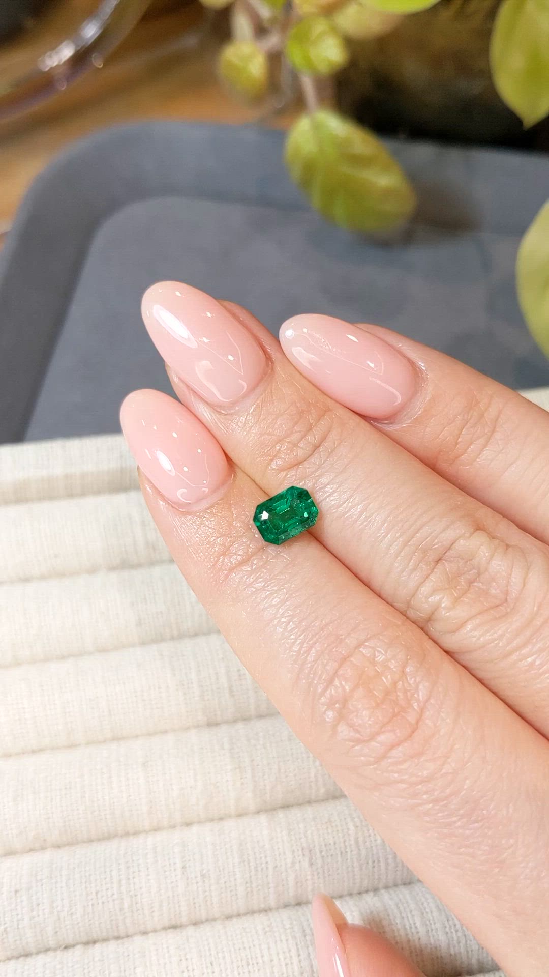 1.13 Ct. Emerald from Zambia Size Video