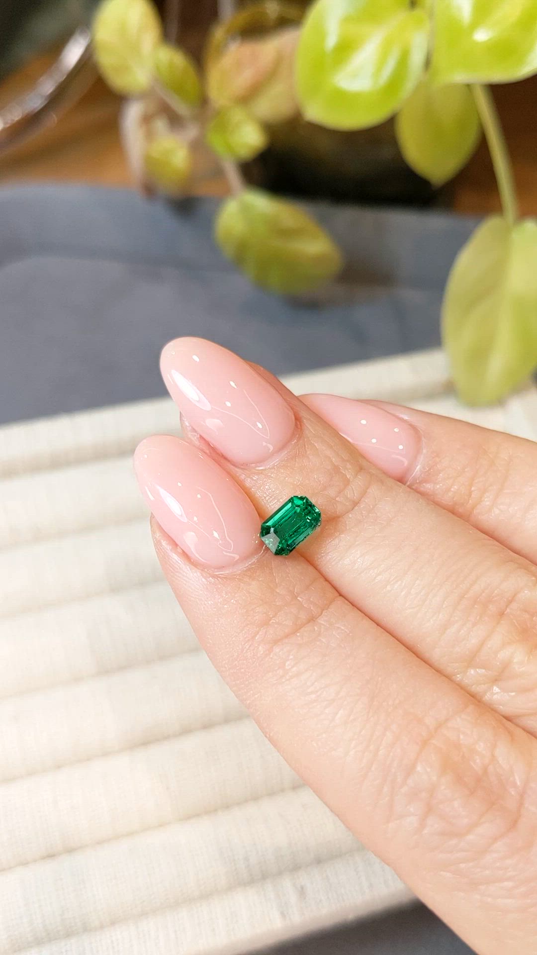 0.77 Ct. Emerald from Zambia Size Video