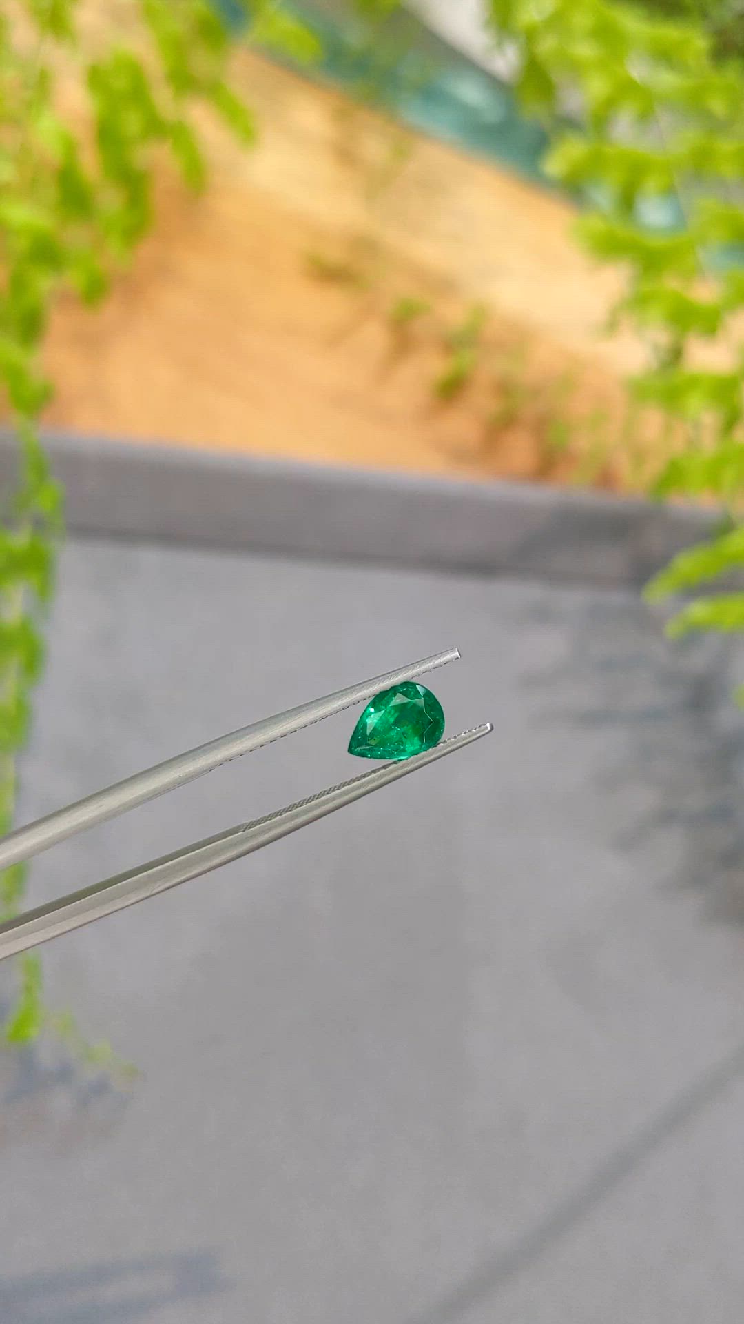 0.86 Ct. Emerald from Zambia Size Video