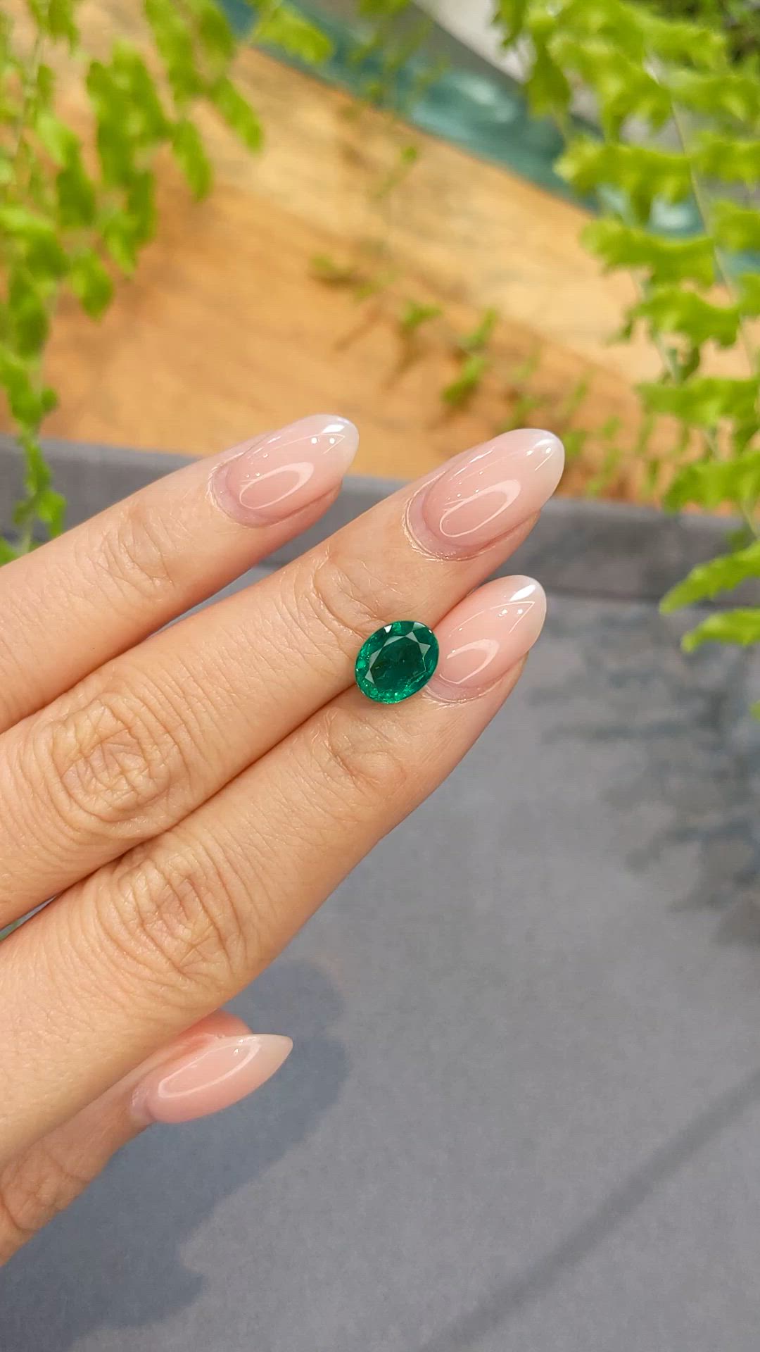 1.71 Ct. Emerald from Zambia Size Video