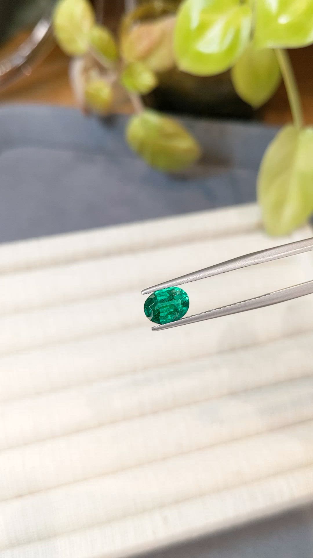 1.08 Ct. Emerald from Zambia Size Video