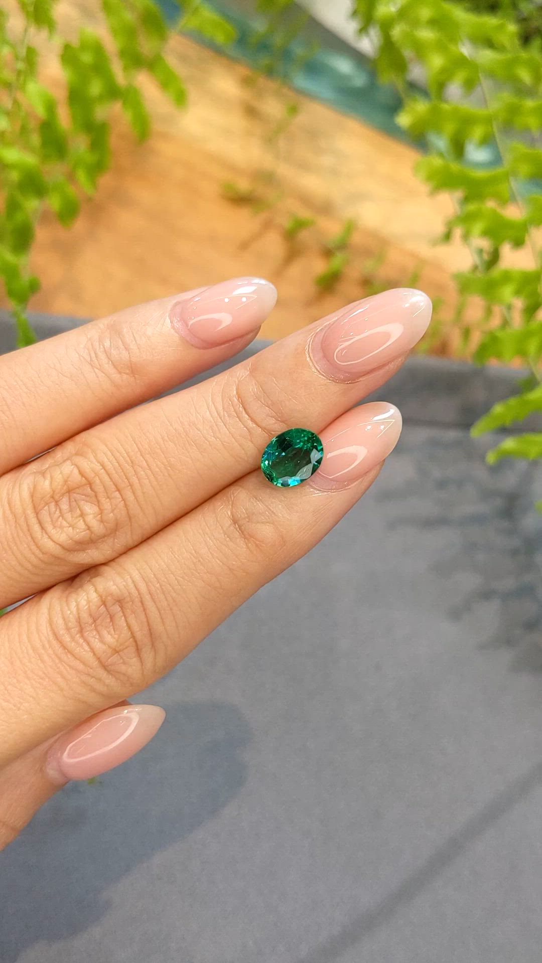 1.37 Ct. Emerald from Zambia Size Video