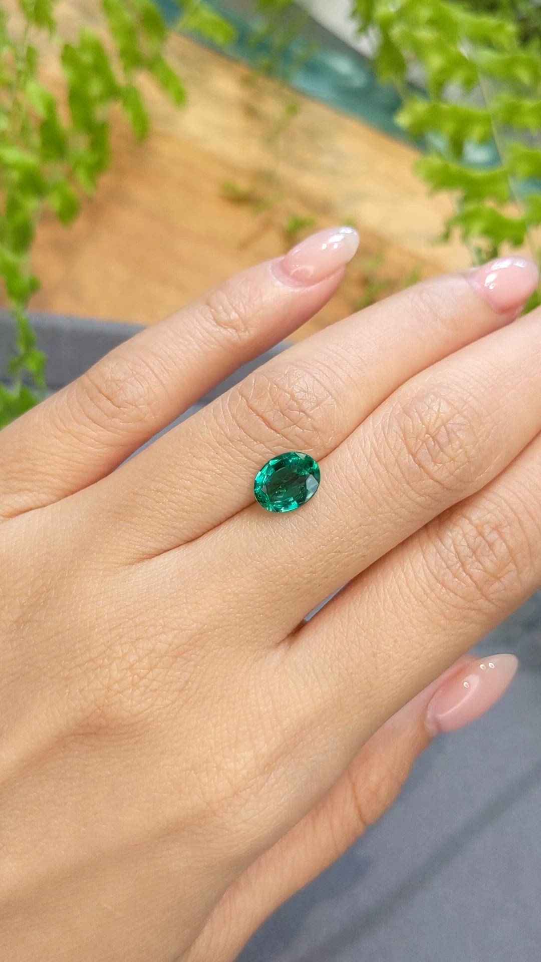 1.37 Ct. Emerald from Zambia Size Video