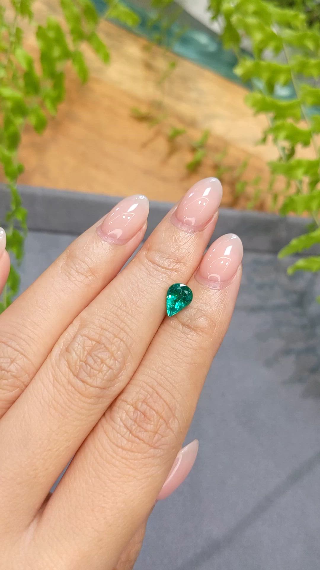 1.04 Ct. Emerald from Zambia Size Video