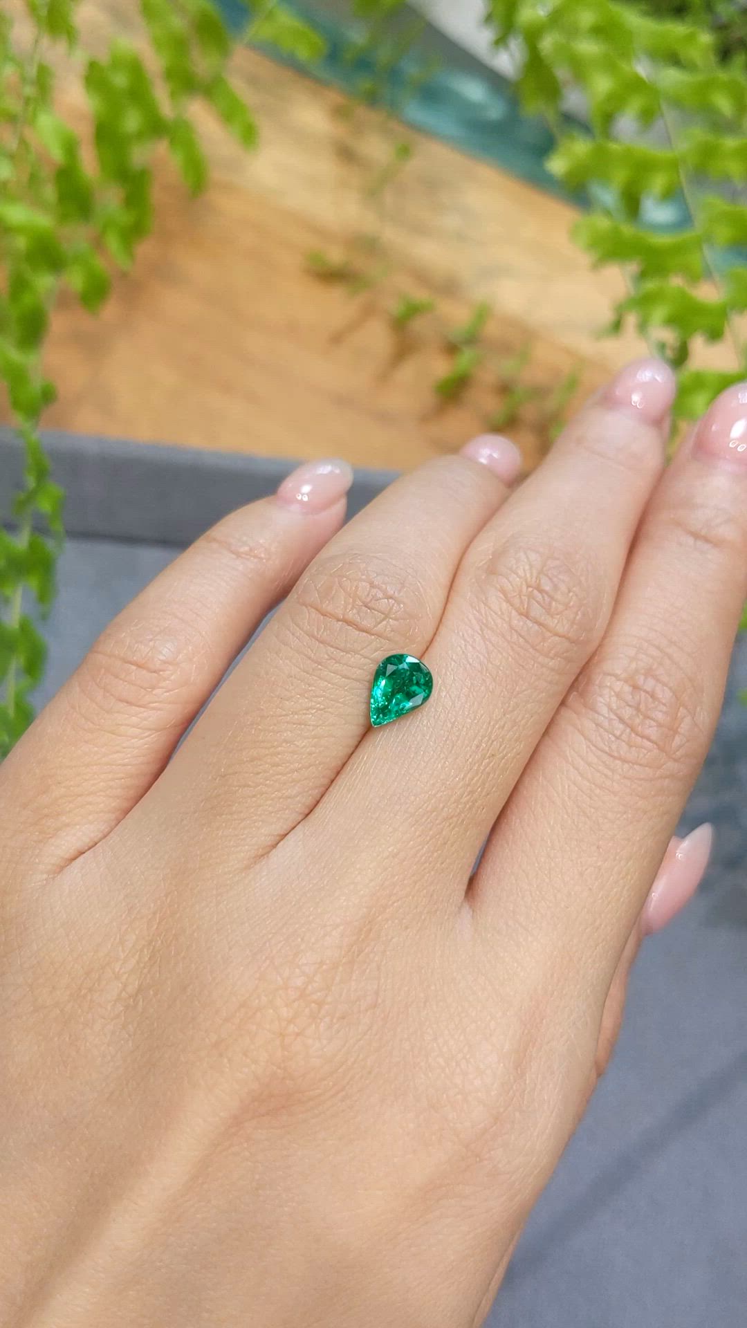 1.04 Ct. Emerald from Zambia Size Video