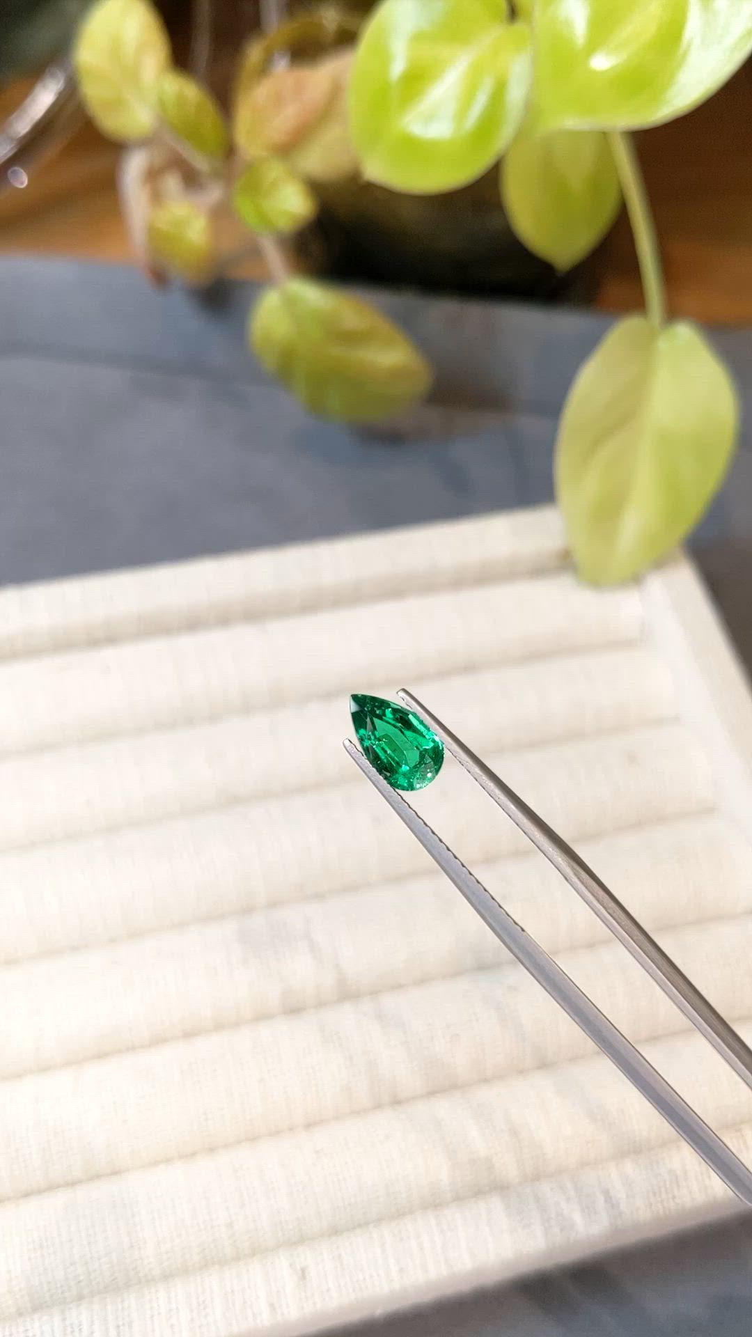 1.26 Ct. Emerald from Zambia Size Video