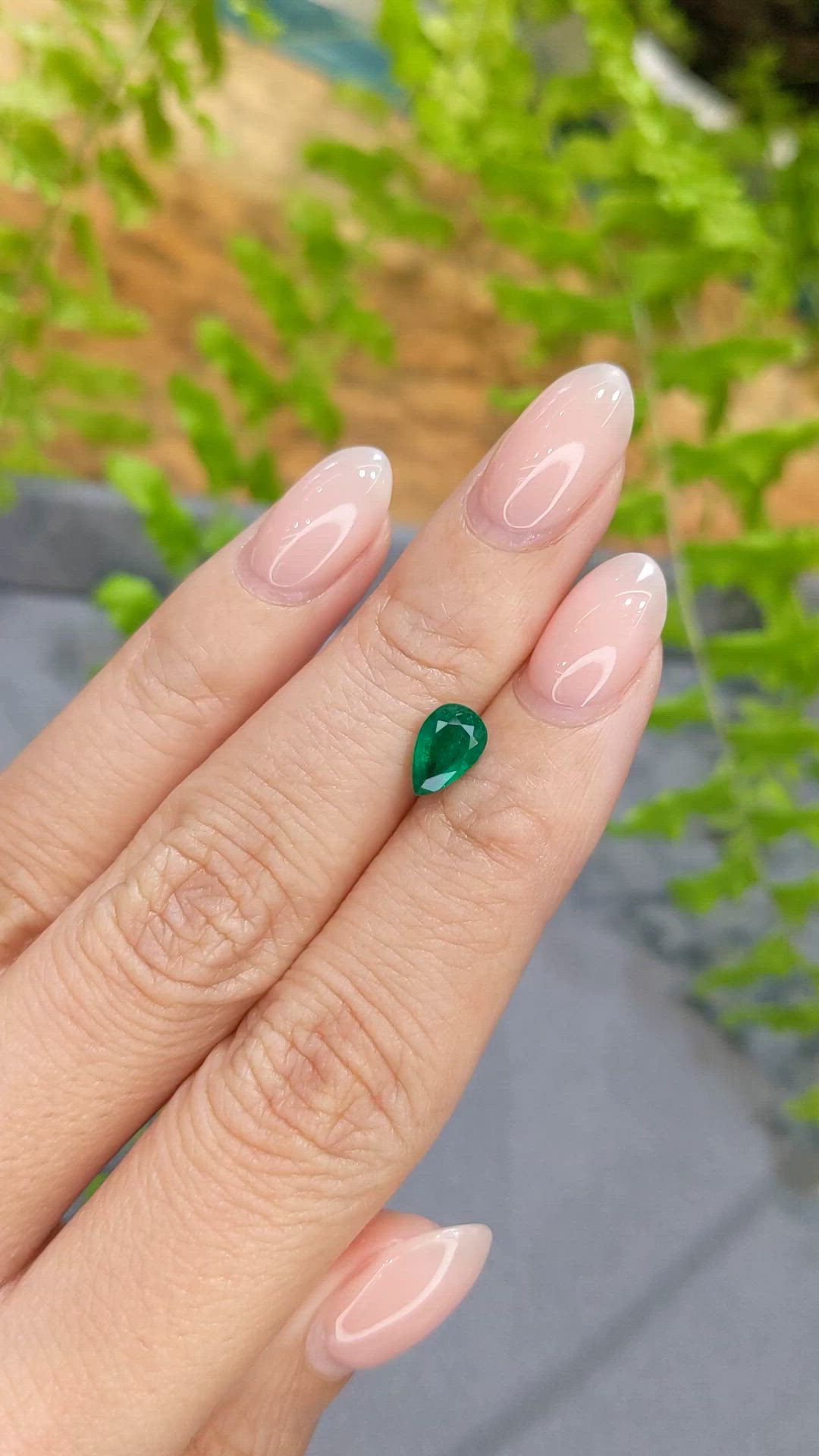 0.78 Ct. Emerald from Zambia Size Video