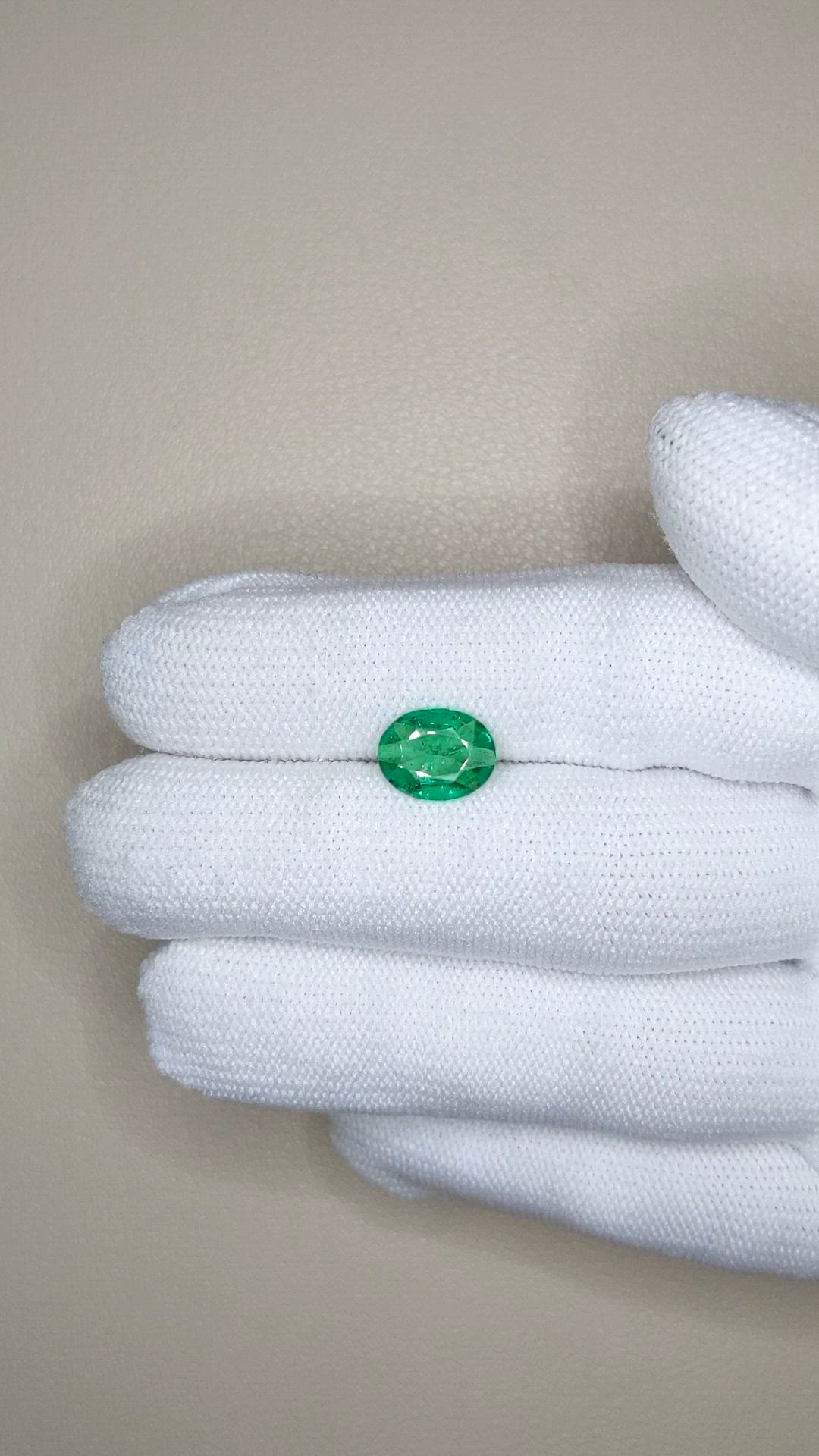 1.27 Ct. Emerald from Zambia Size Video