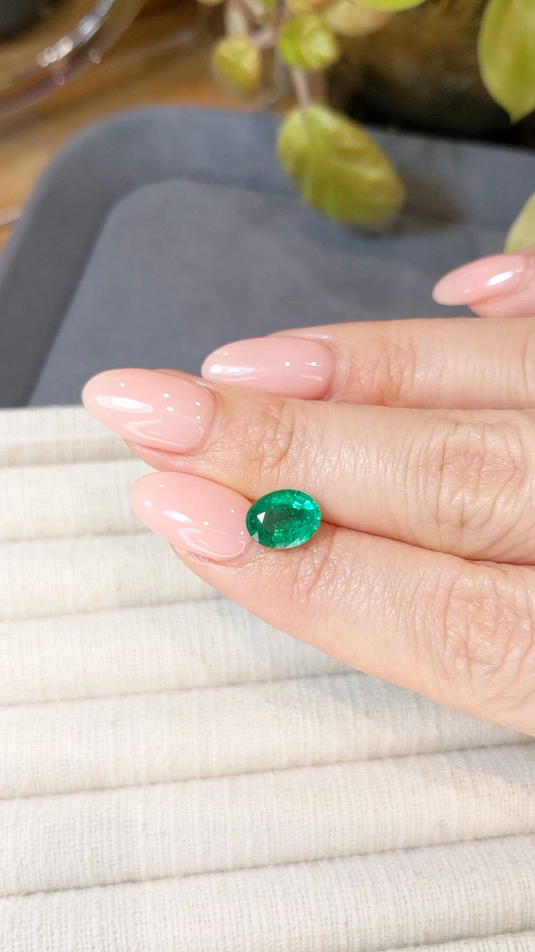 1.74 Ct. Emerald from Zambia Size Video