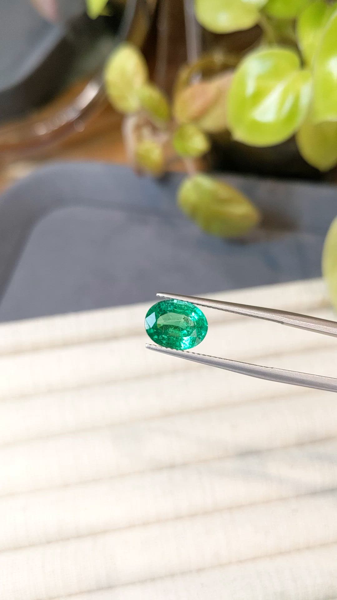 2.48 Ct. Emerald from Zambia Size Video