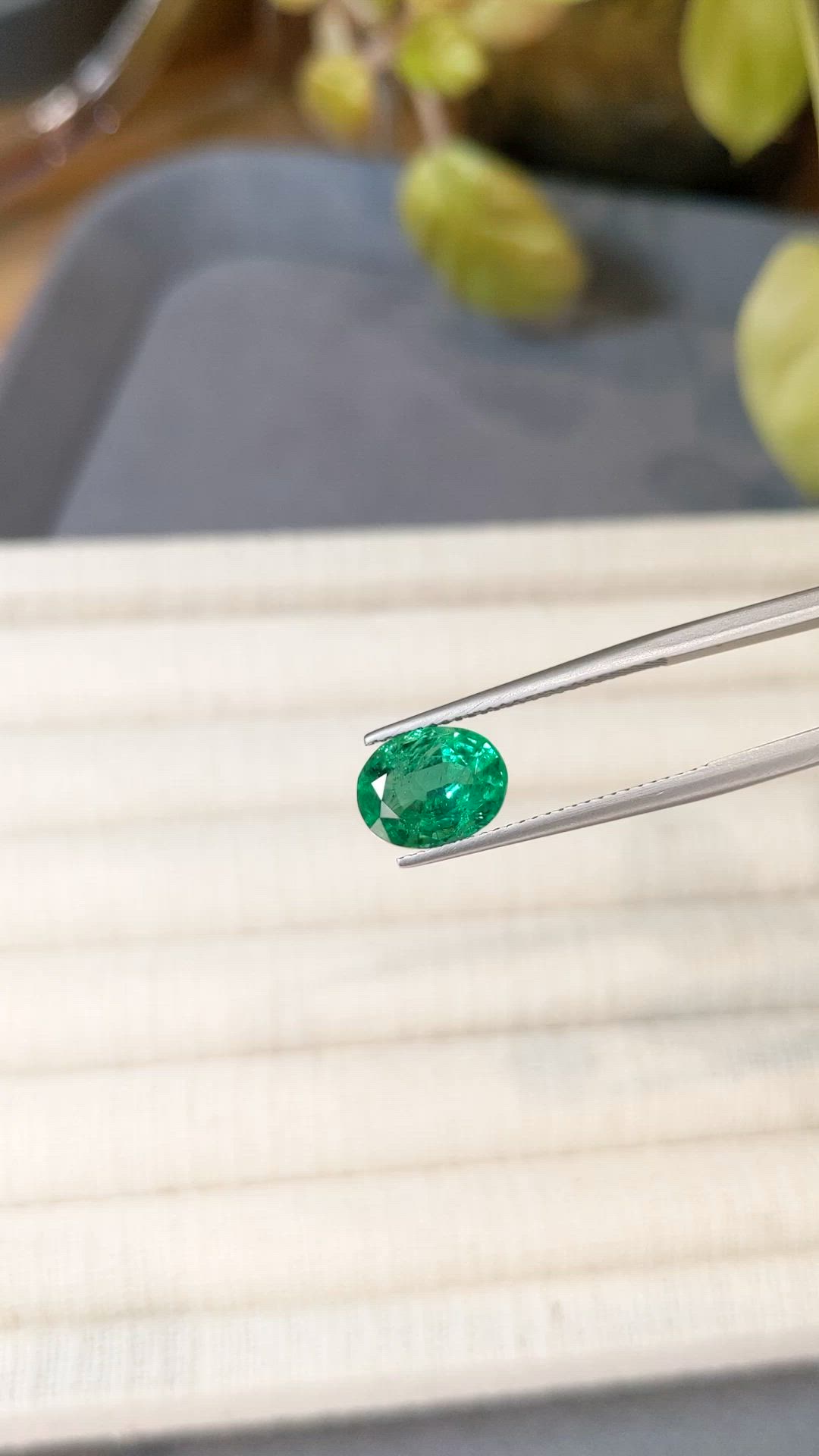2.49 Ct. Emerald from Zambia Size Video