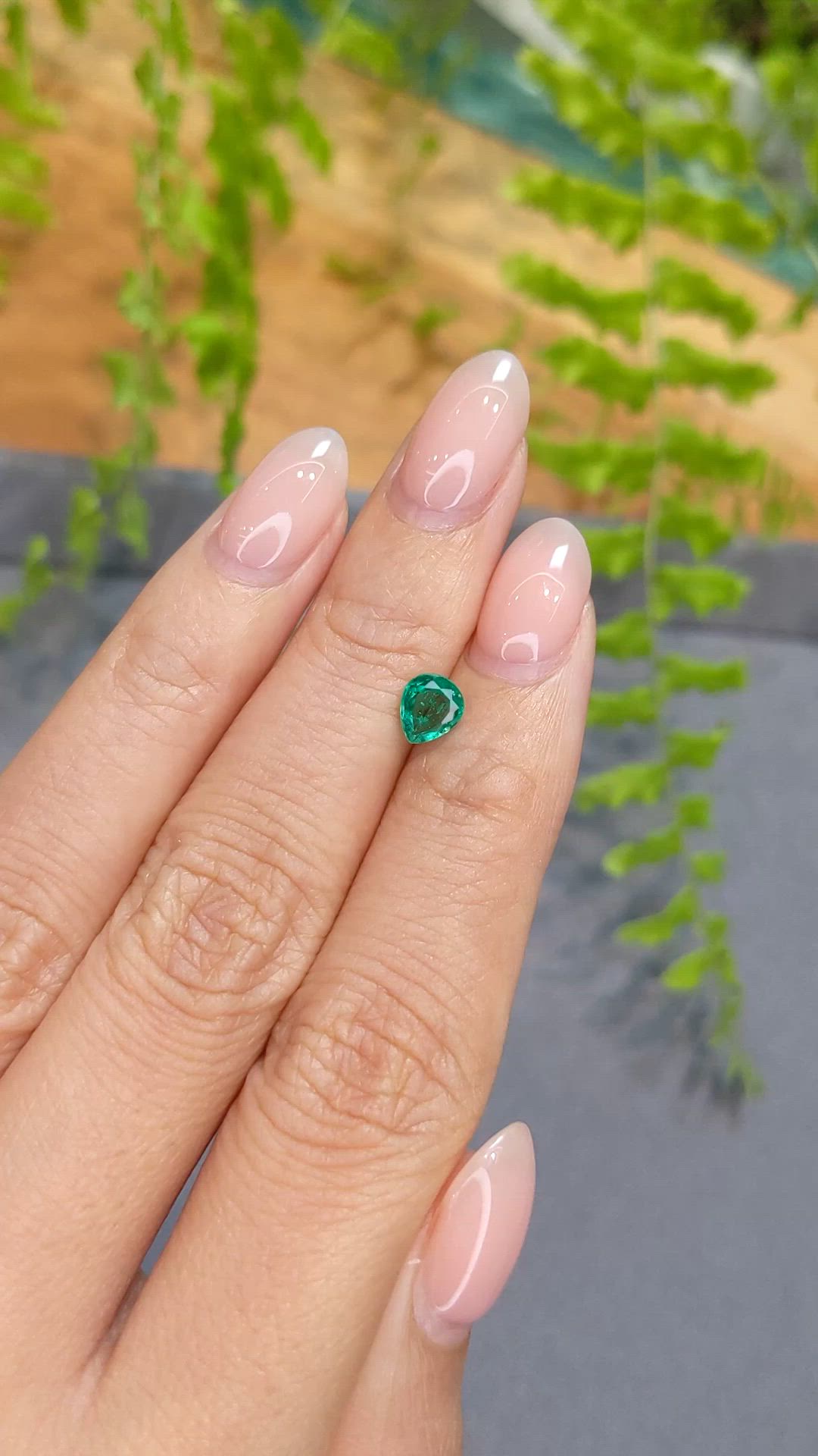 0.50 Ct. Emerald from Zambia Size Video