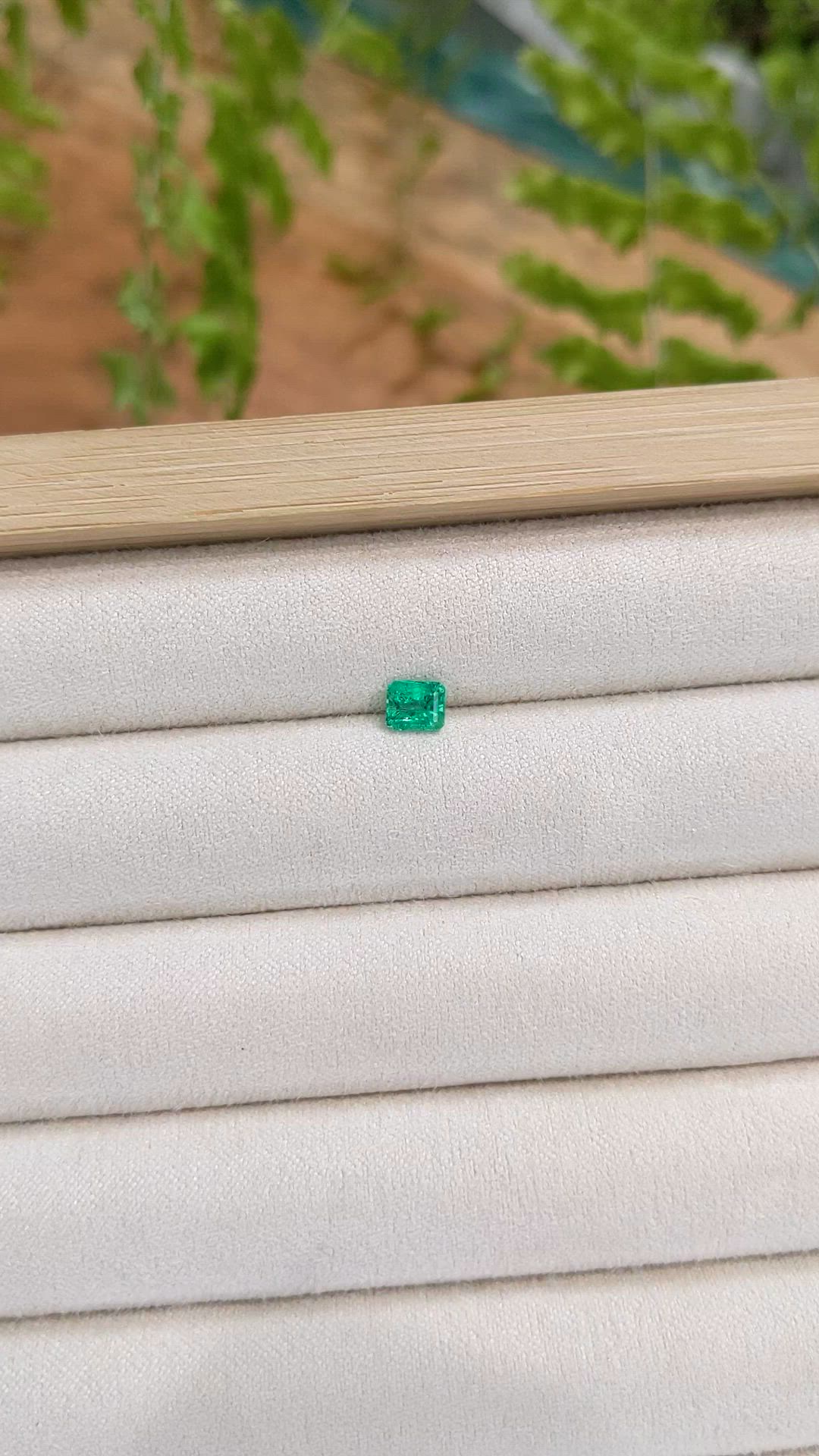 0.43 Ct. Emerald from Zambia Size Video