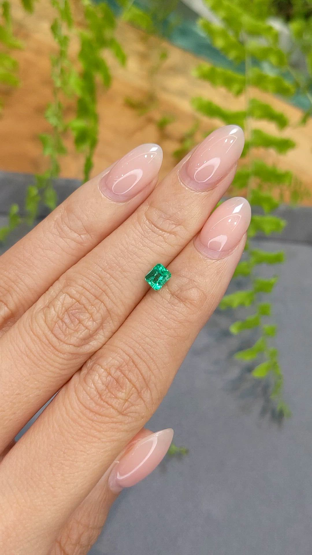 0.43 Ct. Emerald from Zambia Size Video