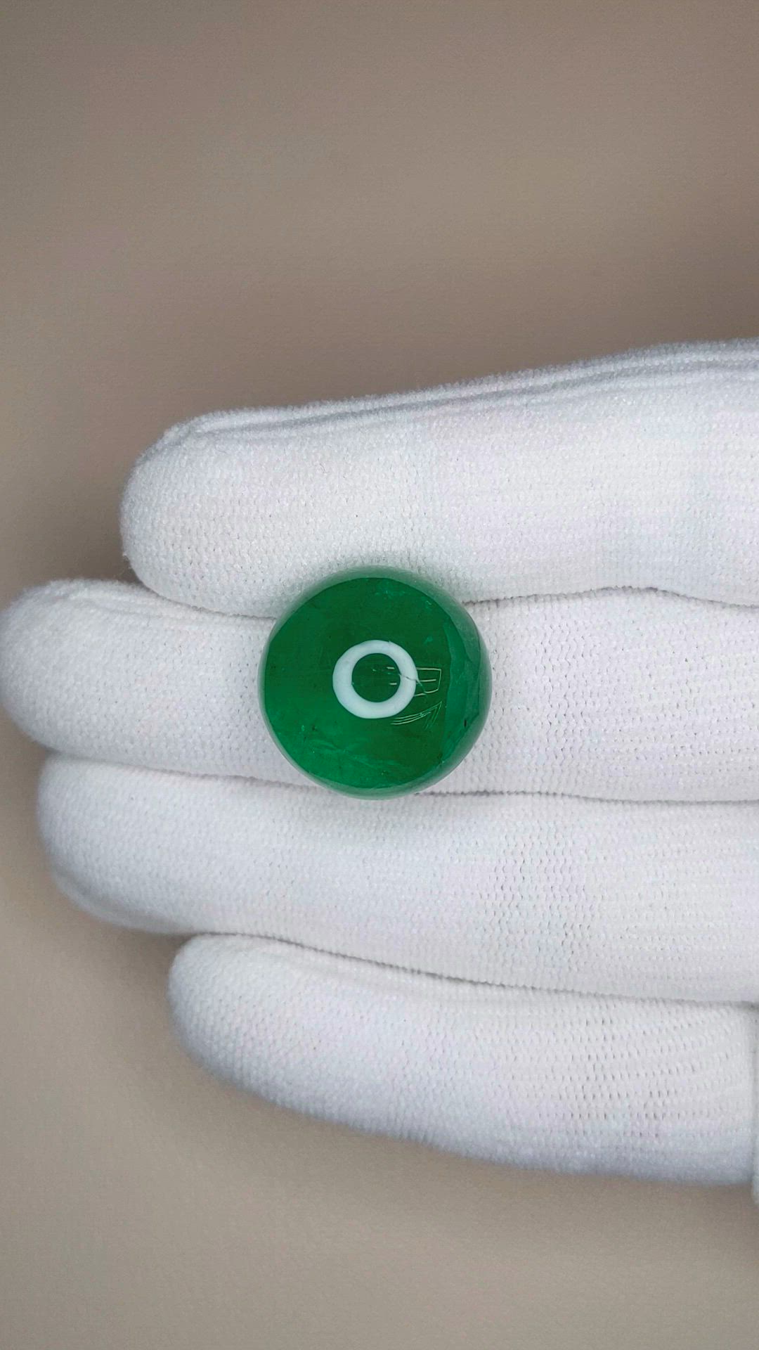 29.37 Ct. Cabochon Emerald from Zambia Size Video