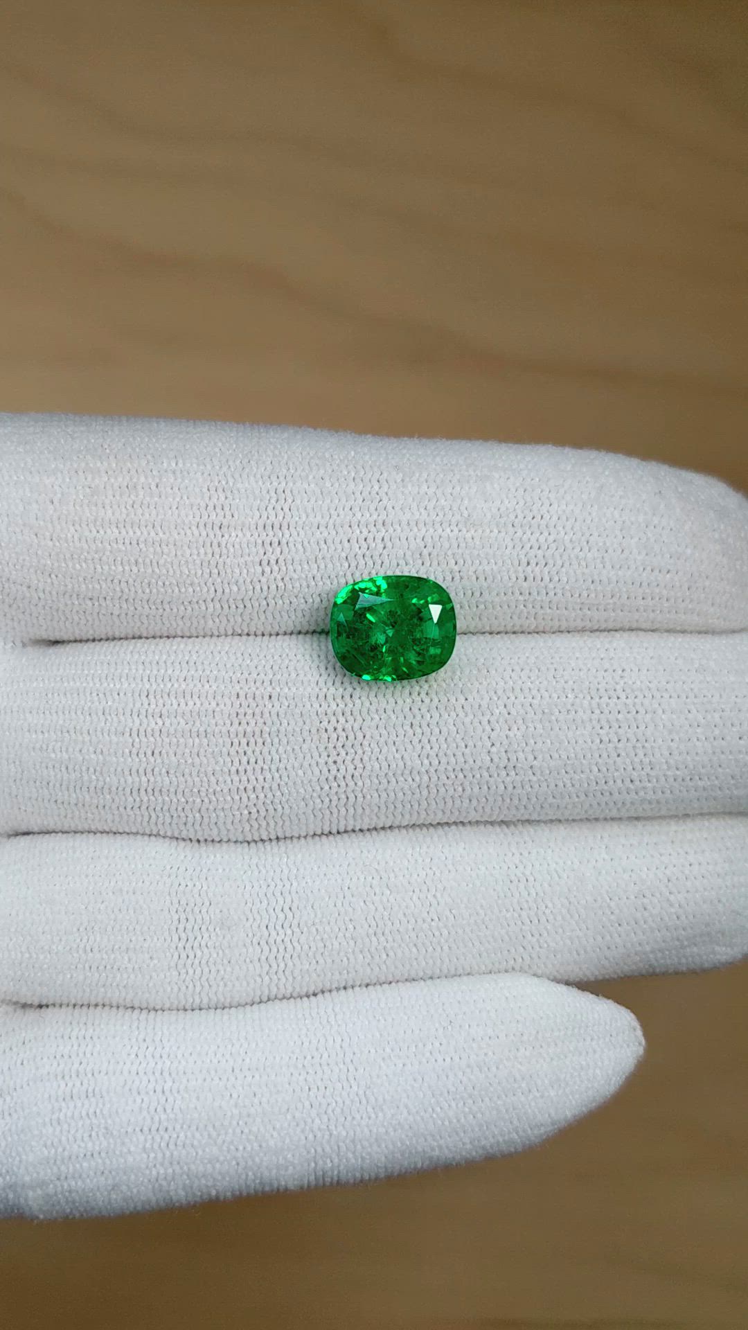 4.08 Ct. Emerald from Zambia Size Video