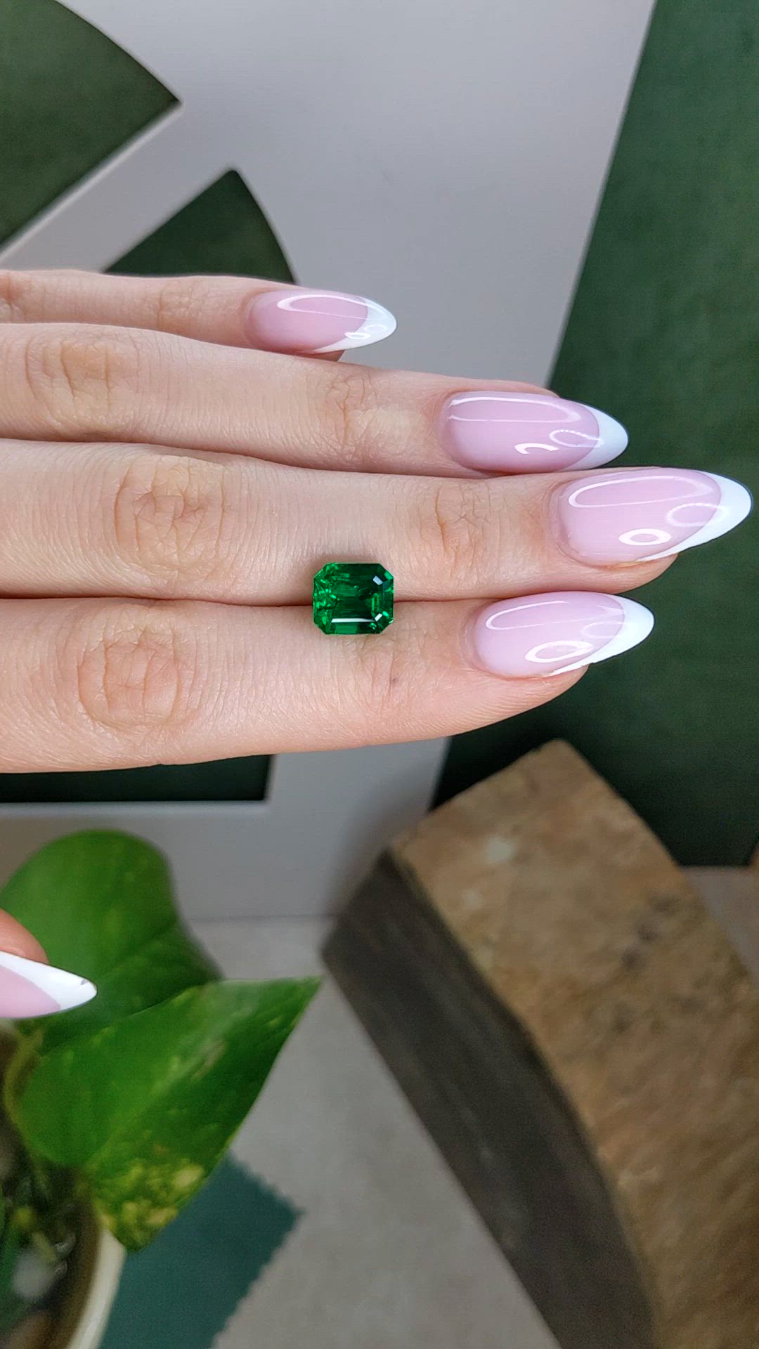 2.96 Ct. Emerald from Zambia Size Video