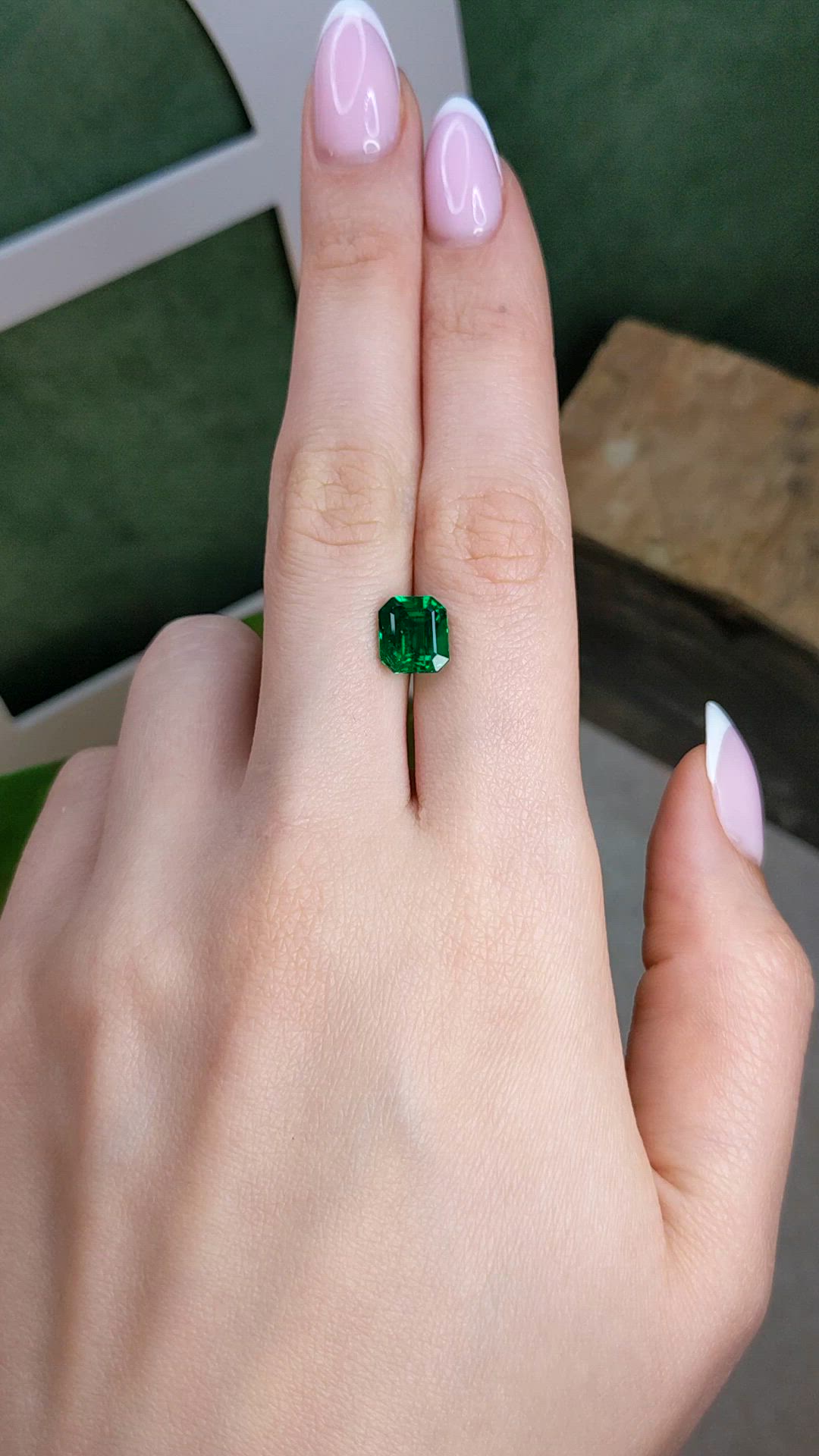 2.96 Ct. Emerald from Zambia Size Video