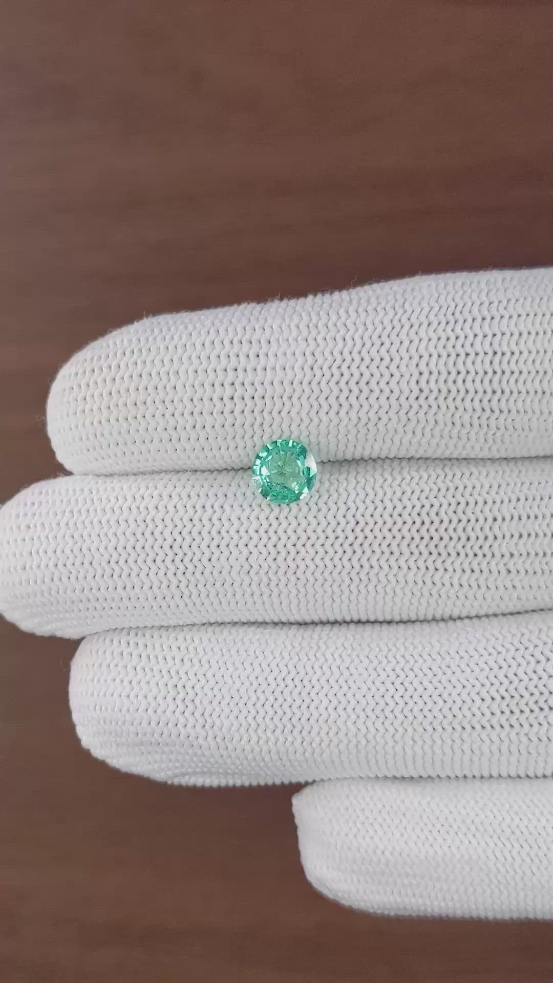0.78 Ct. Emerald from Madagascar Size Video