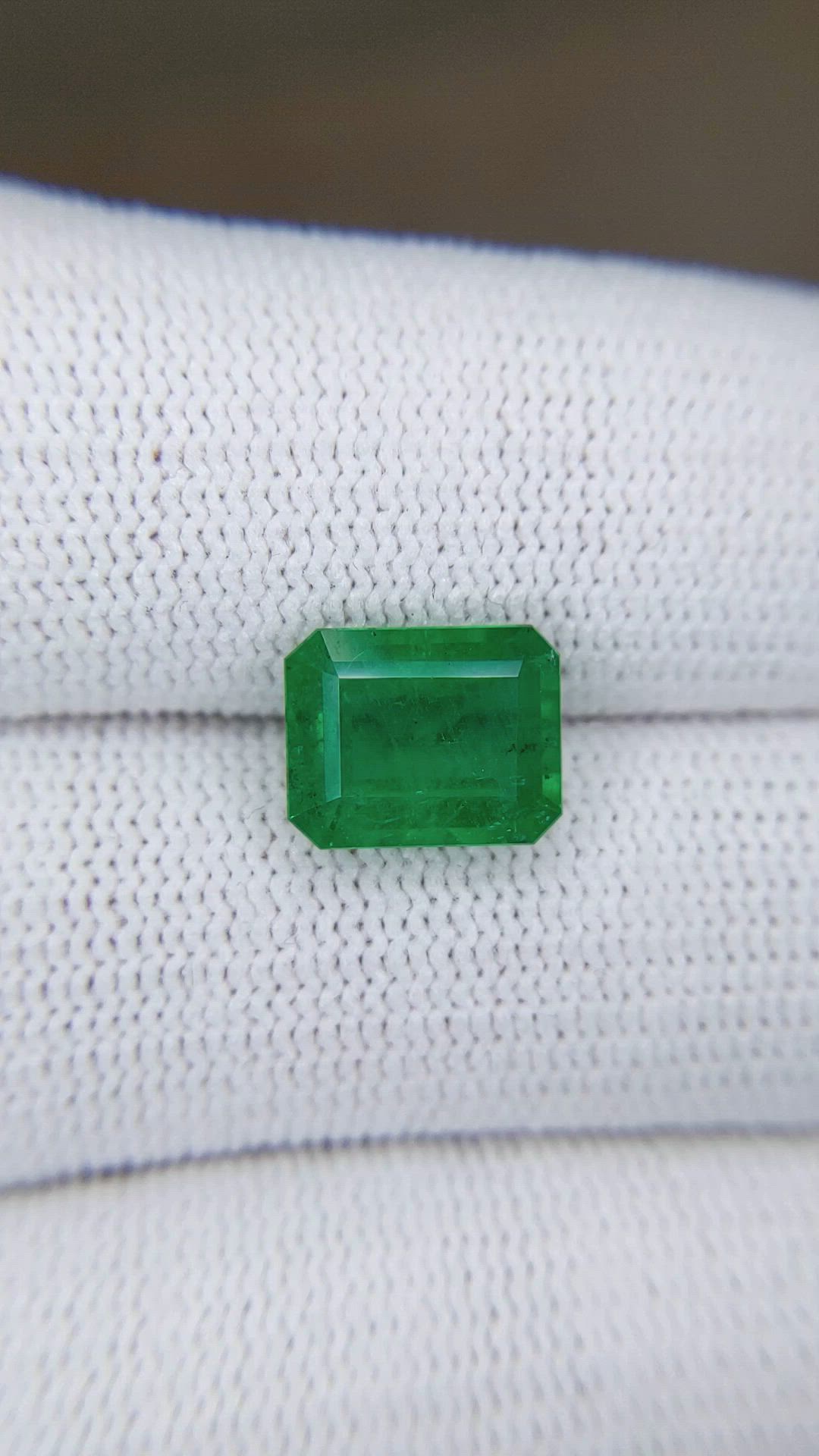 2.97 Ct. Emerald from Colombia Size Video