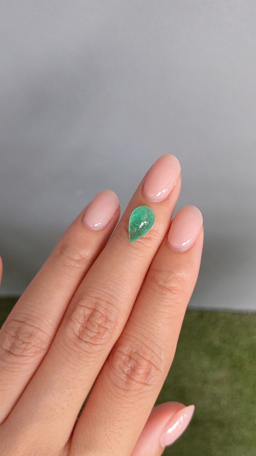 2.40 Ct. Cabochon Emerald from Colombia Size Video