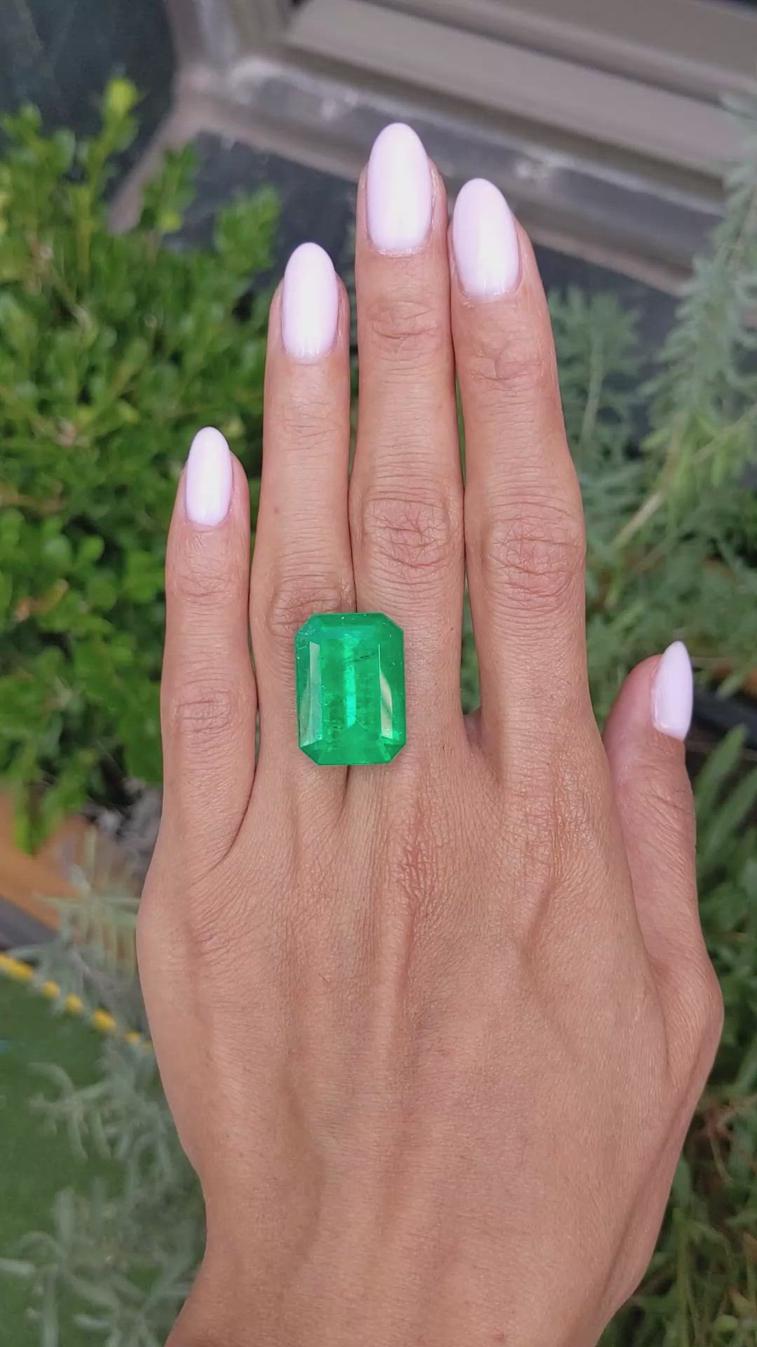 24.82 Ct. Emerald from Colombia Size Video