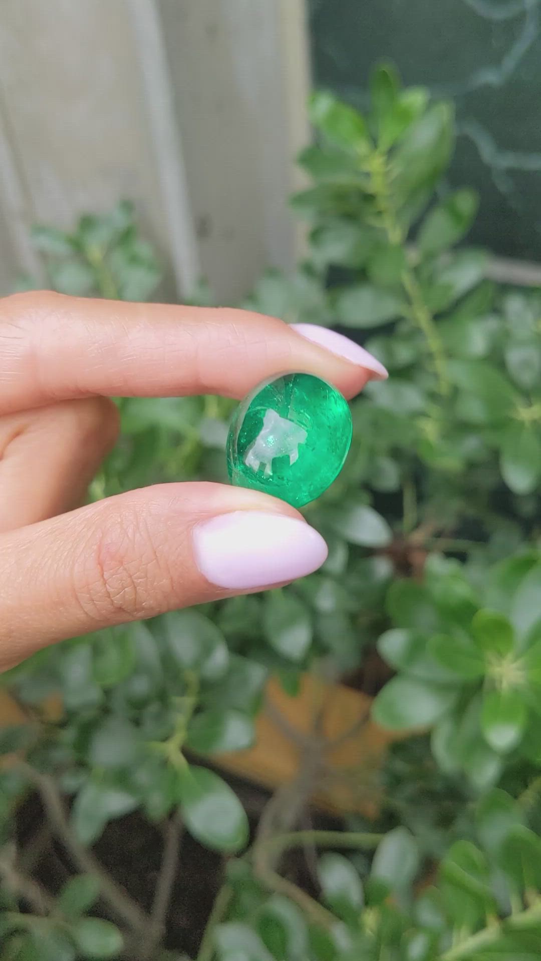 29.77 Ct. Cabochon Emerald from Colombia Size Video