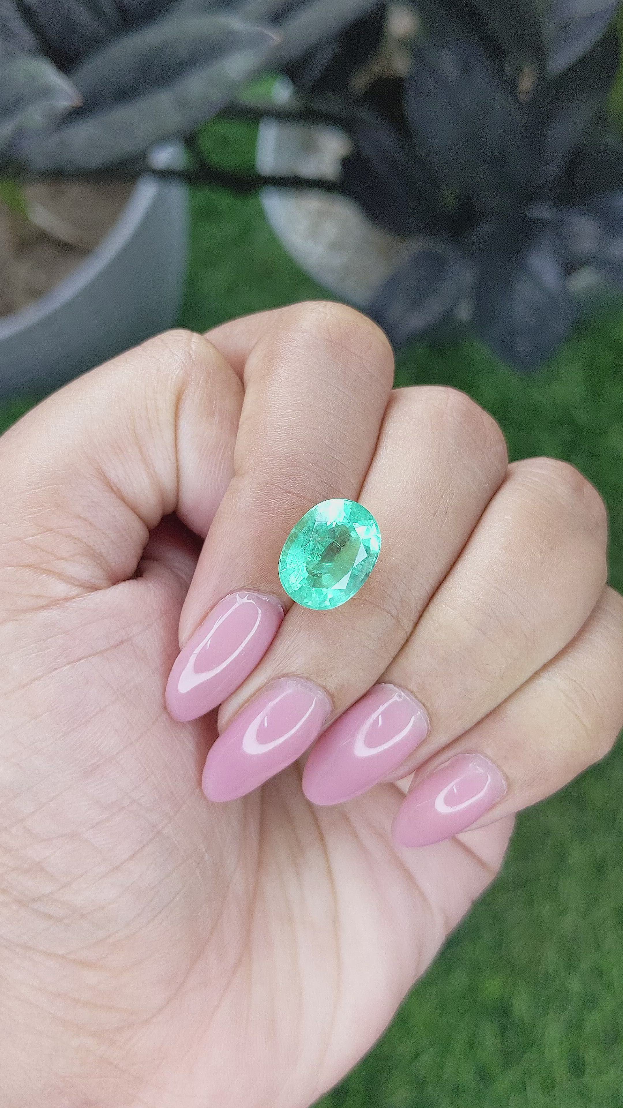 5.02 Ct. Emerald from Zambia Size Video