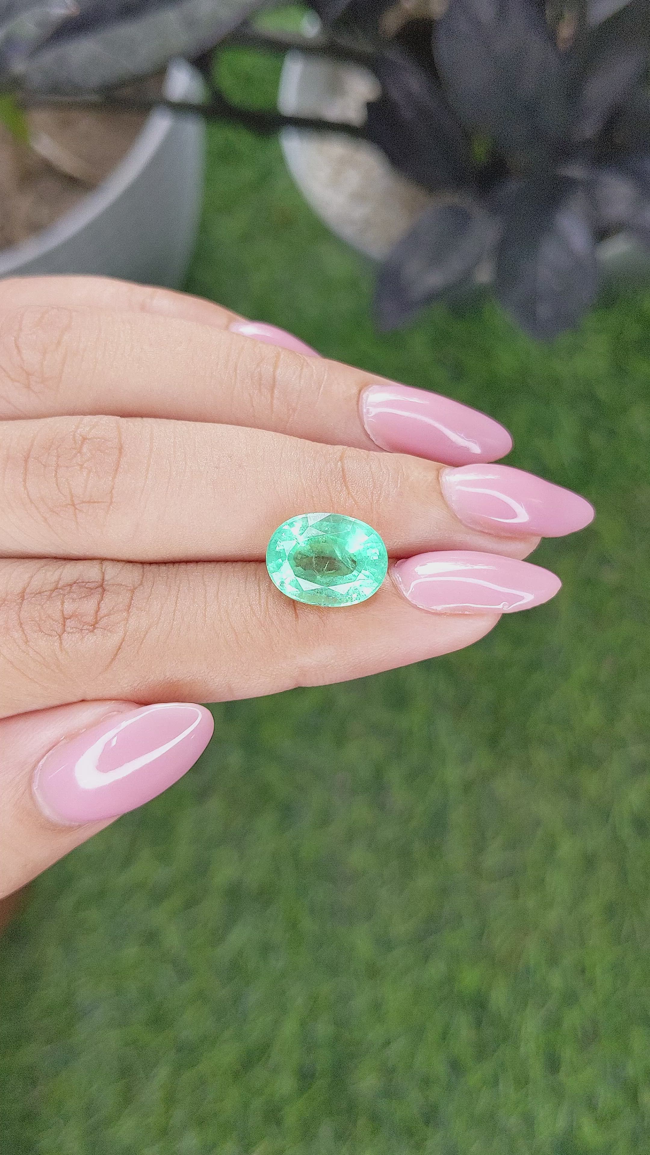 5.02 Ct. Emerald from Zambia Size Video