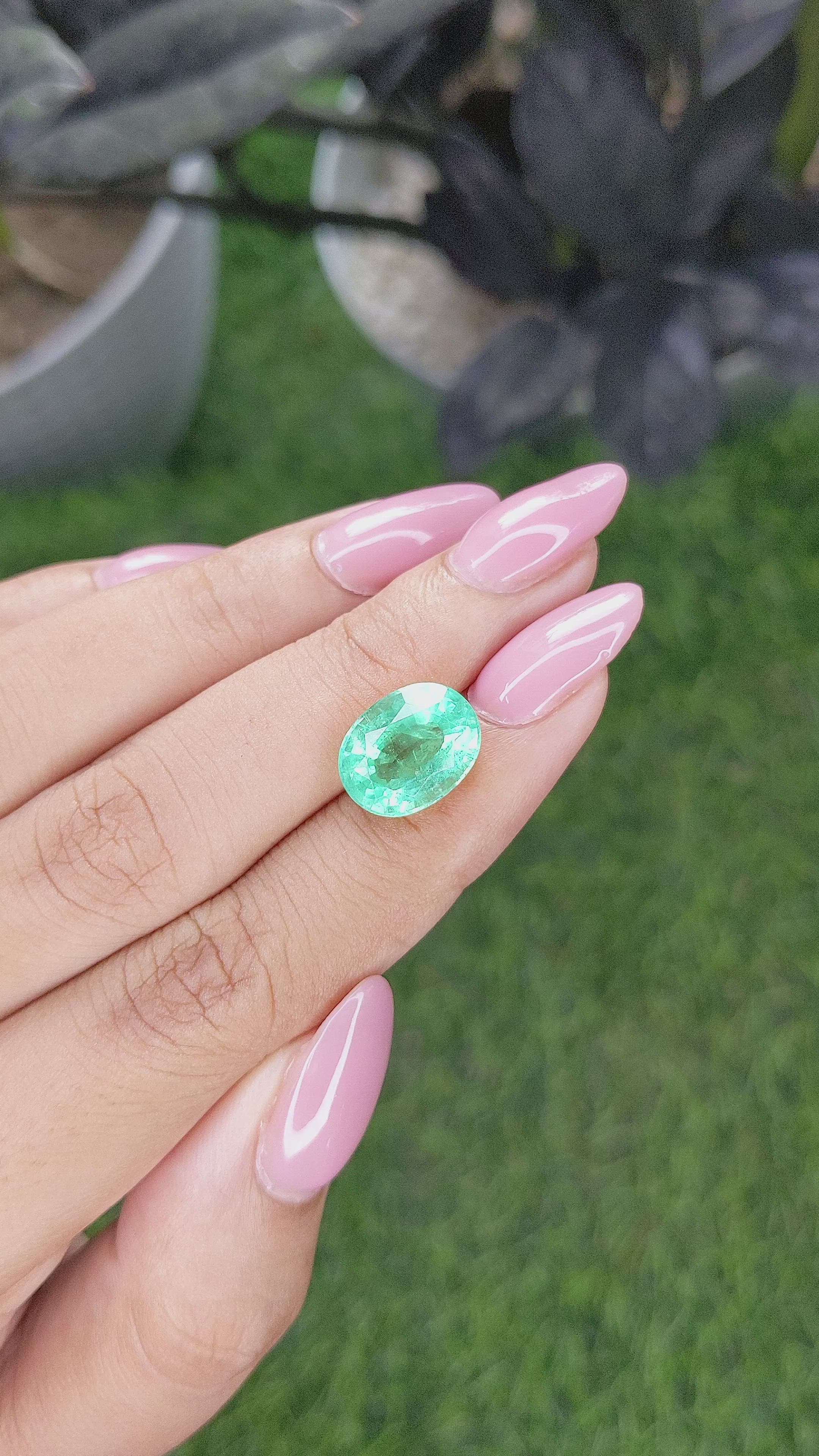 5.02 Ct. Emerald from Zambia Size Video
