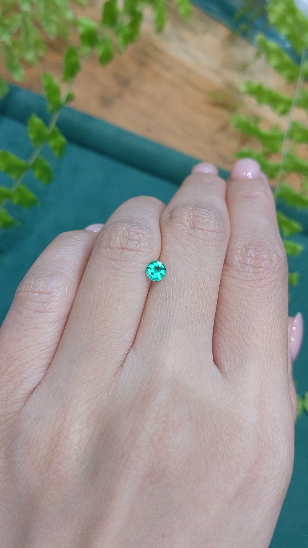0.33 Ct. Emerald from Zambia Size Video