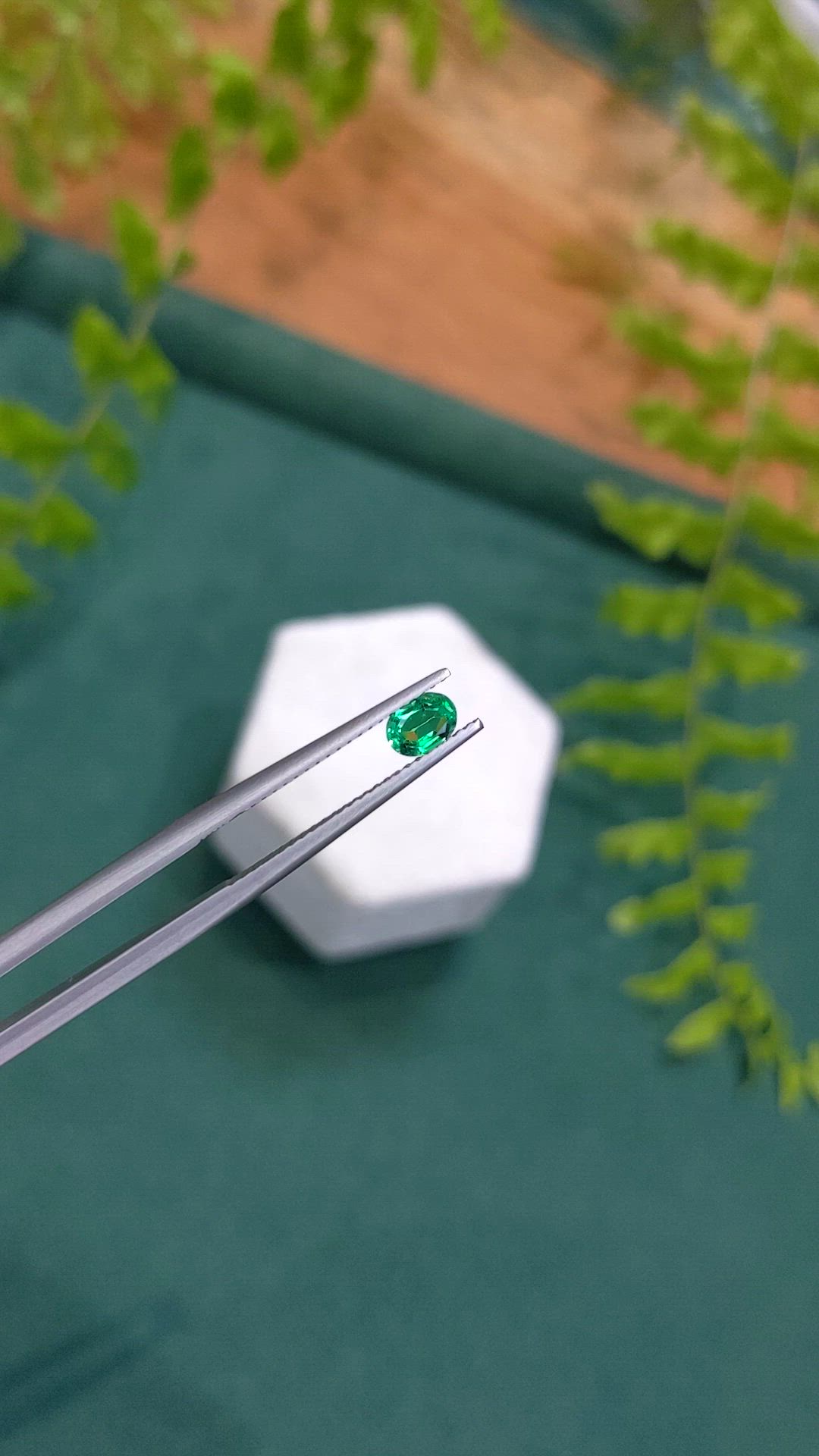 0.33 Ct. Emerald from Zambia Size Video