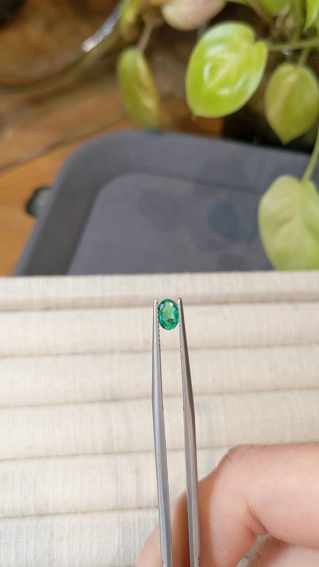 0.34 Ct. Emerald from Zambia Size Video