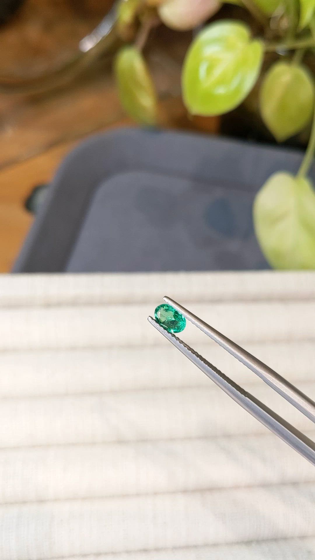 0.34 Ct. Emerald from Zambia Size Video