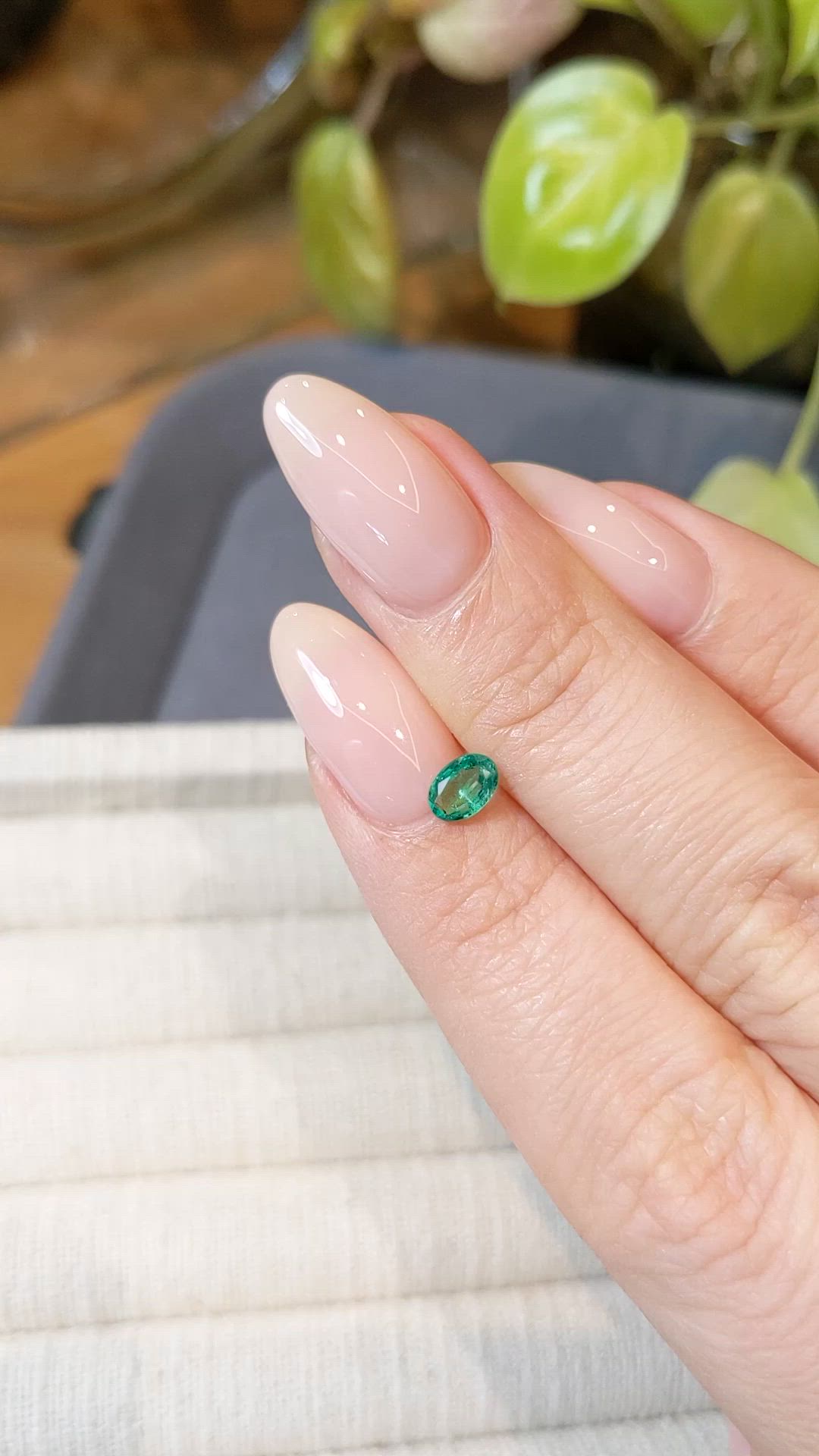 0.34 Ct. Emerald from Zambia Size Video