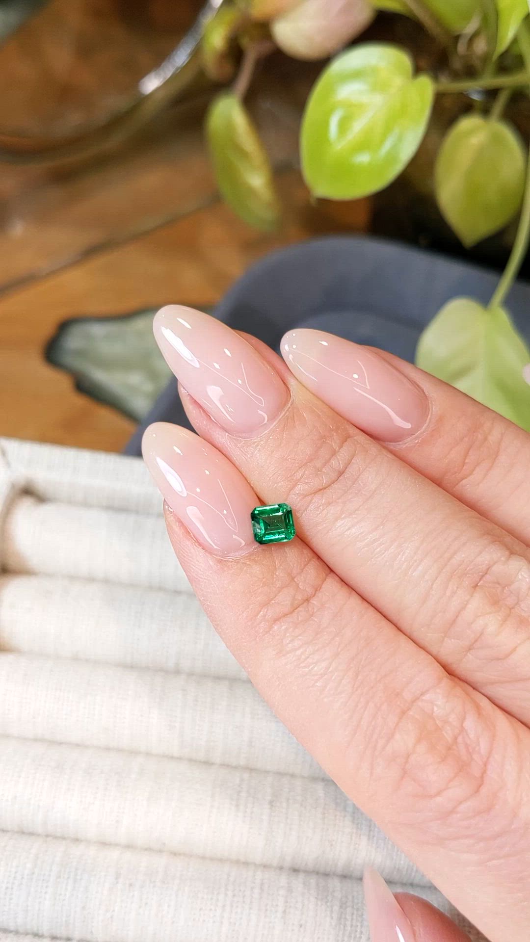 0.42 Ct. Emerald from Zambia Size Video