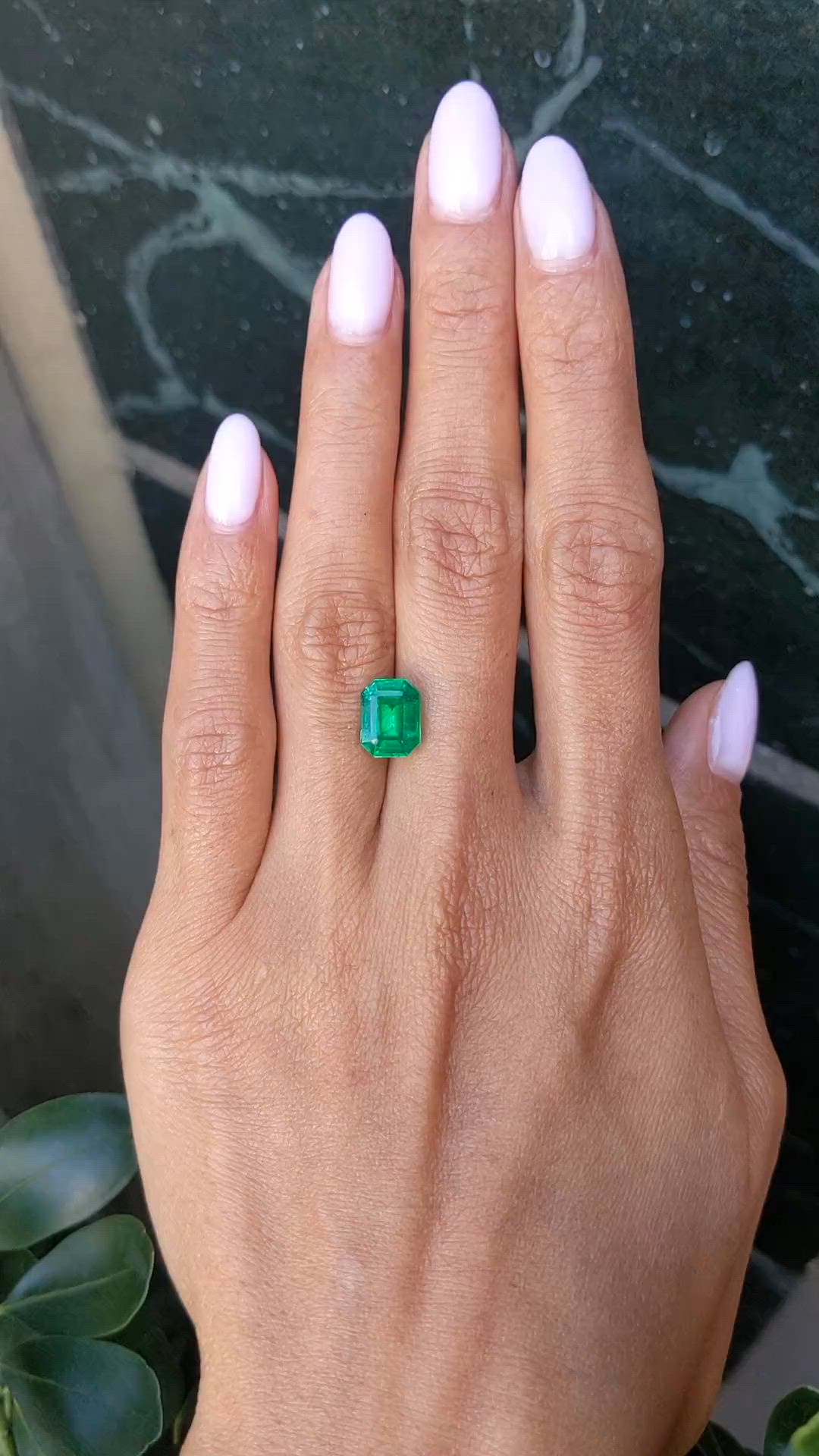 3.13 Ct. Emerald from Zambia Size Video