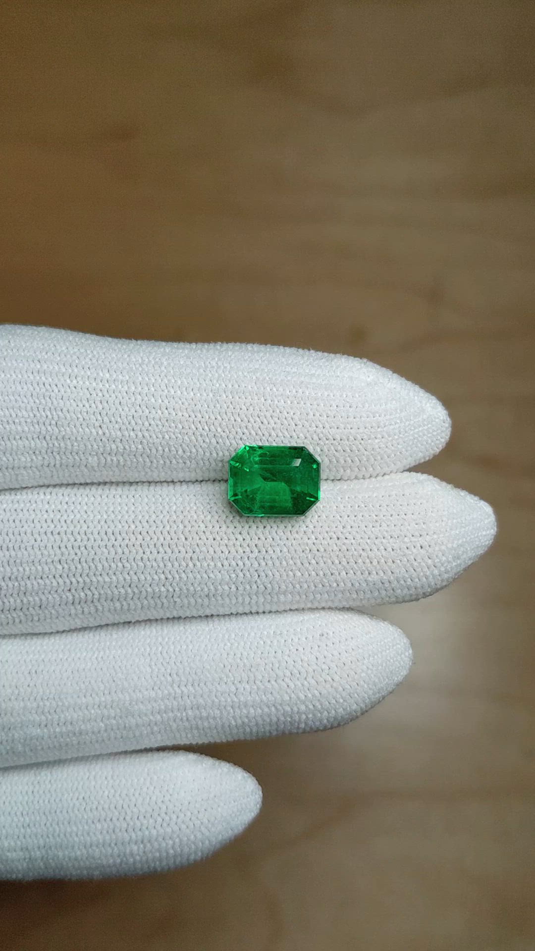 3.13 Ct. Emerald from Zambia Size Video