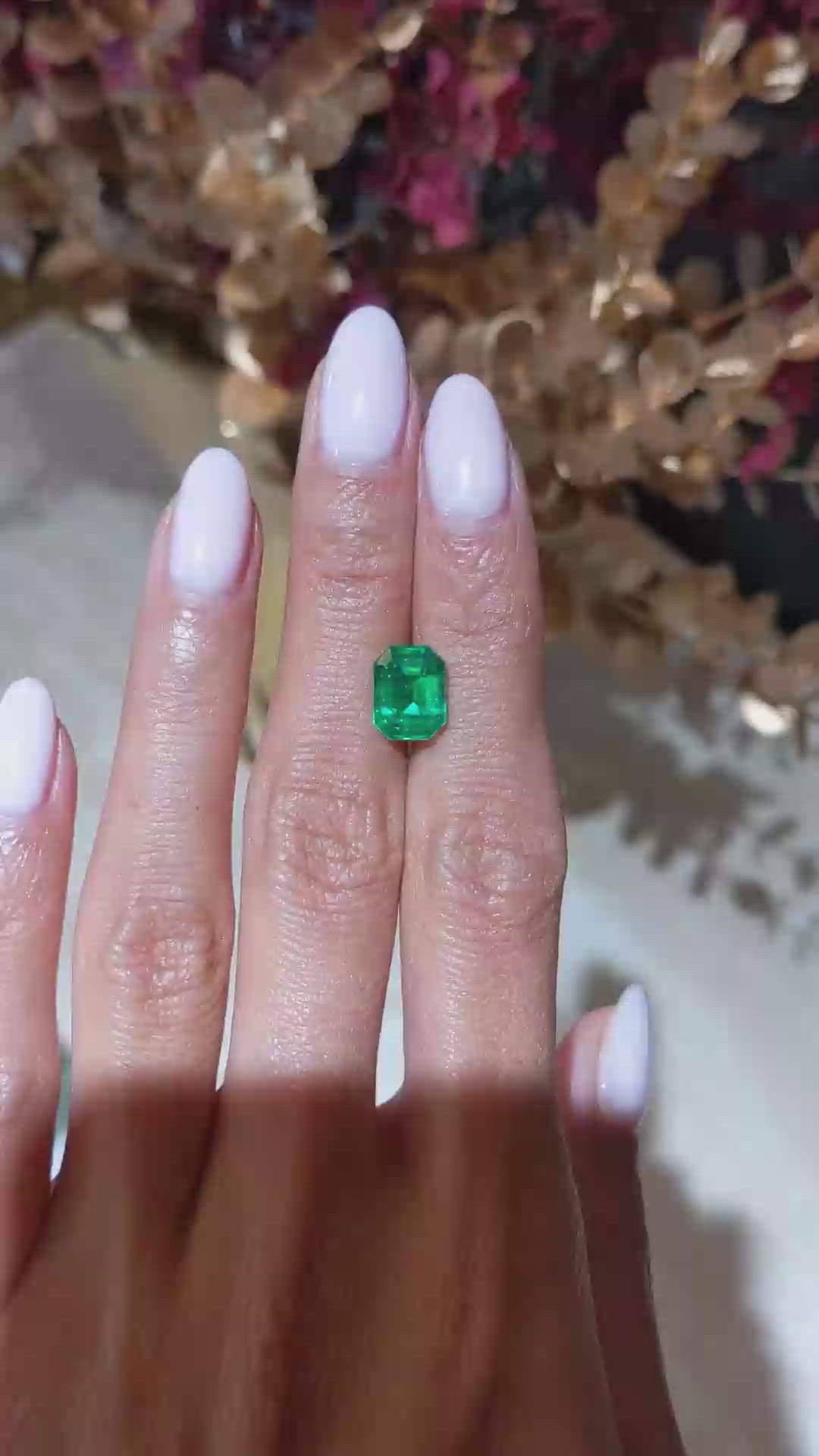 3.13 Ct. Emerald from Zambia Size Video