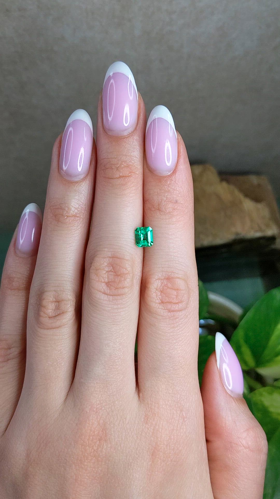 0.77 Ct. Emerald from Colombia Size Video