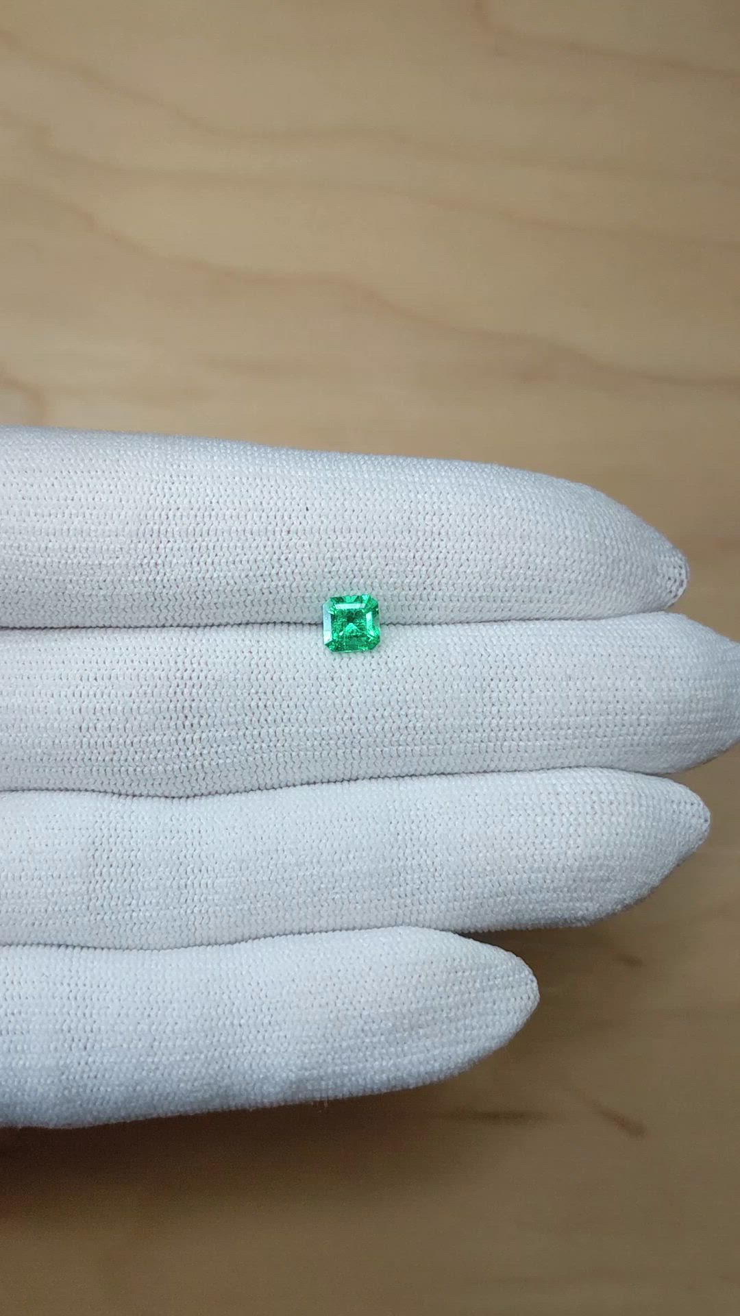 0.73 Ct. Emerald from Colombia Size Video