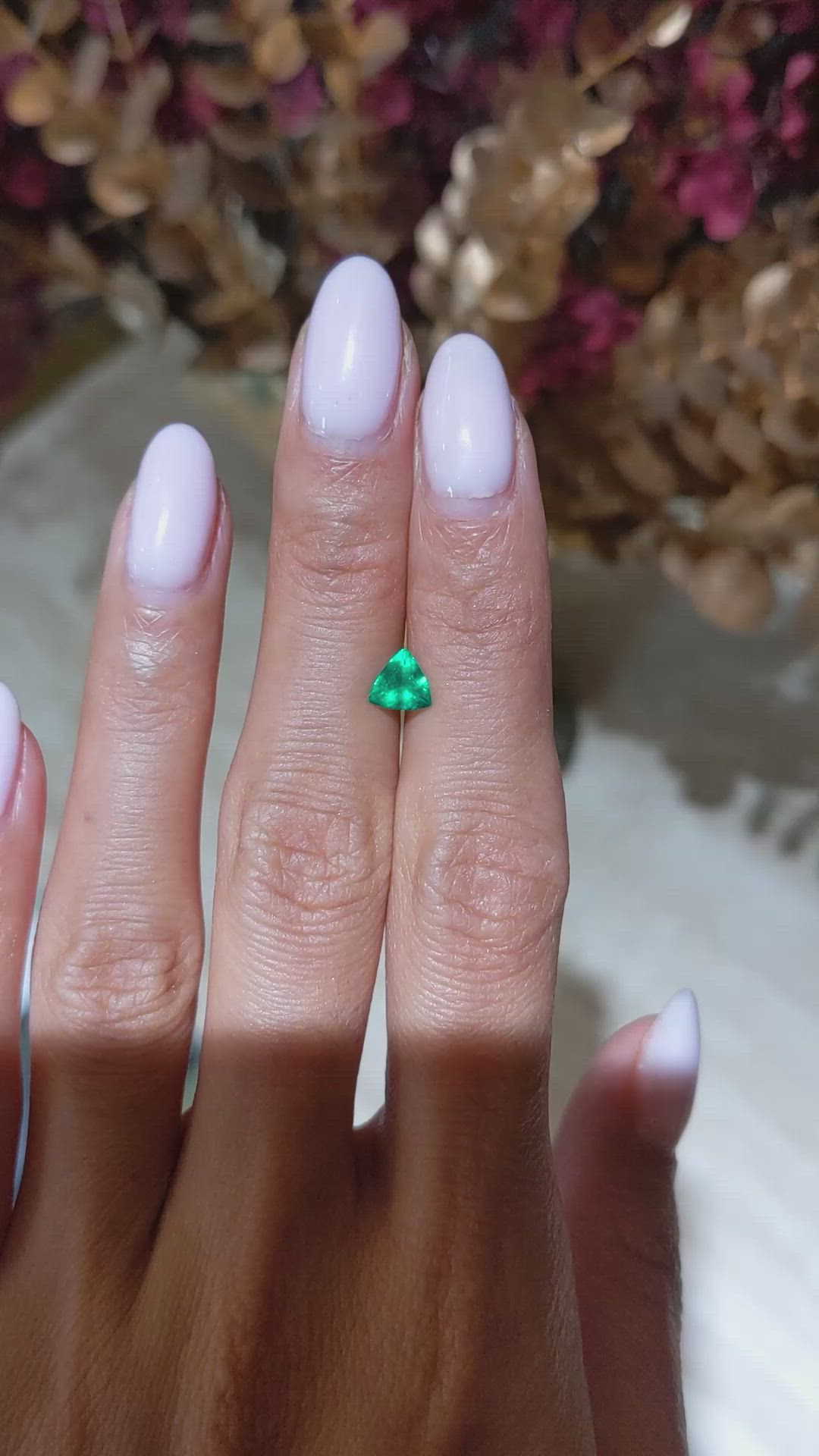 0.52 Ct. Emerald from Brazil Size Video