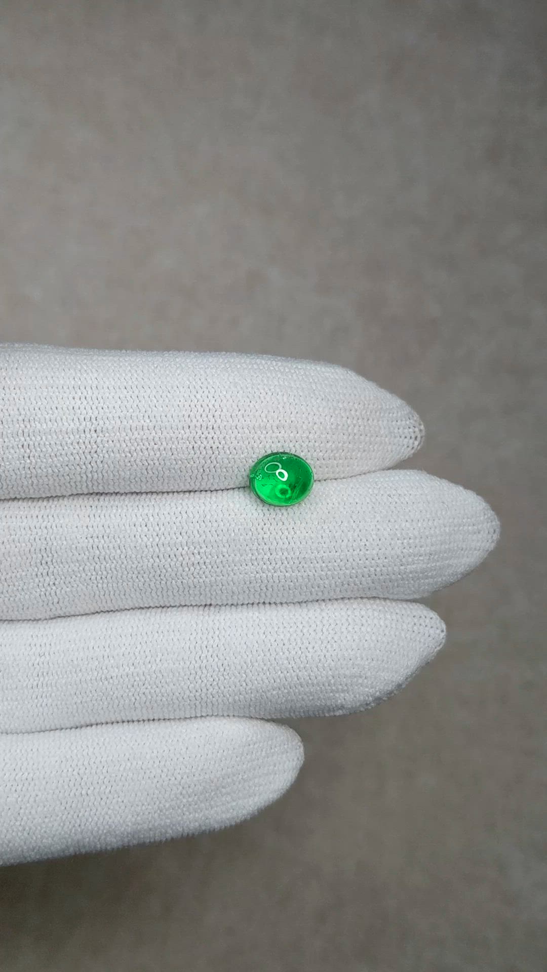 1.43 Ct. Cabochon Emerald from Colombia Size Video