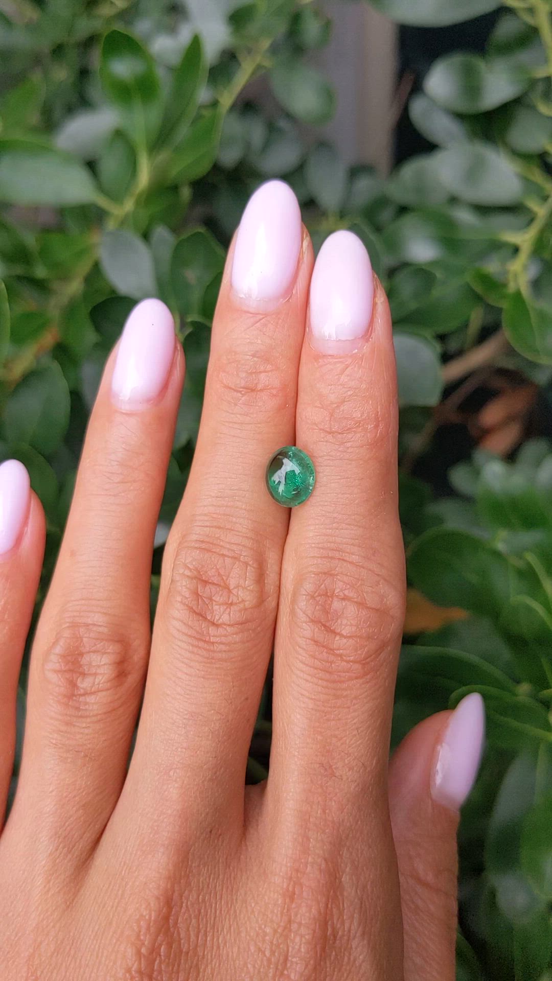 1.43 Ct. Cabochon Emerald from Colombia Size Video