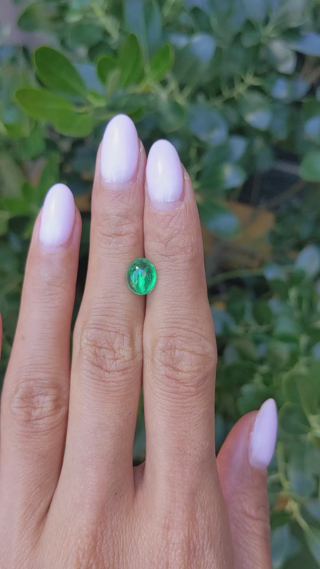 1.84 Ct. Cabochon Emerald from Colombia Size Video