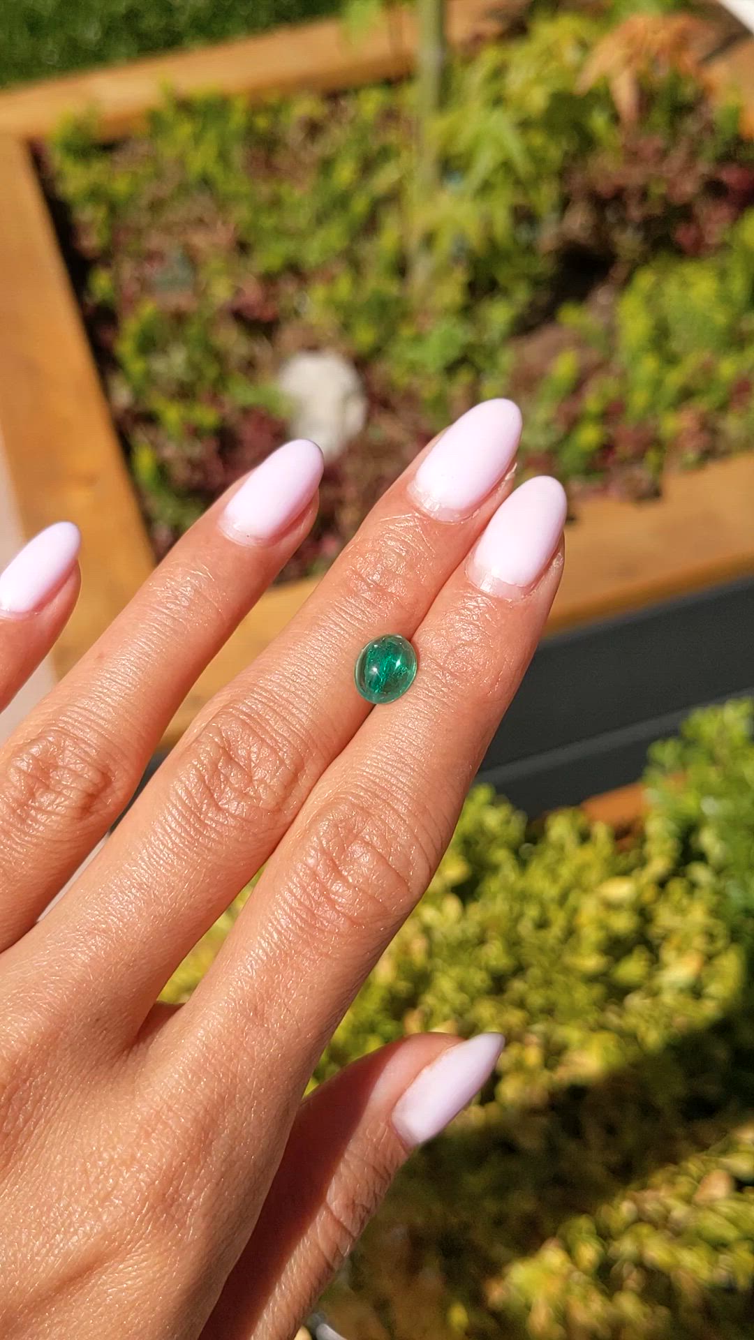 1.84 Ct. Cabochon Emerald from Colombia Size Video