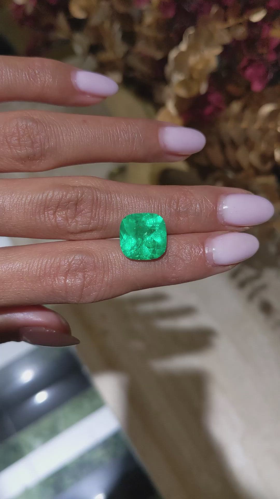 6.84 Ct. Emerald from Colombia Size Video