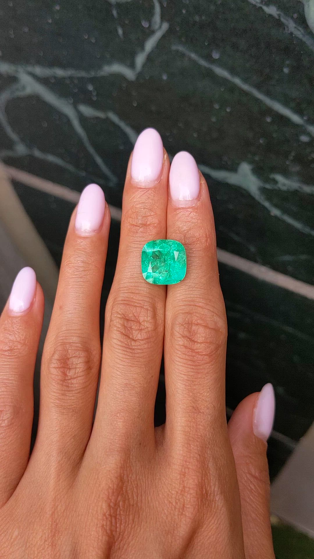 6.84 Ct. Emerald from Colombia Size Video