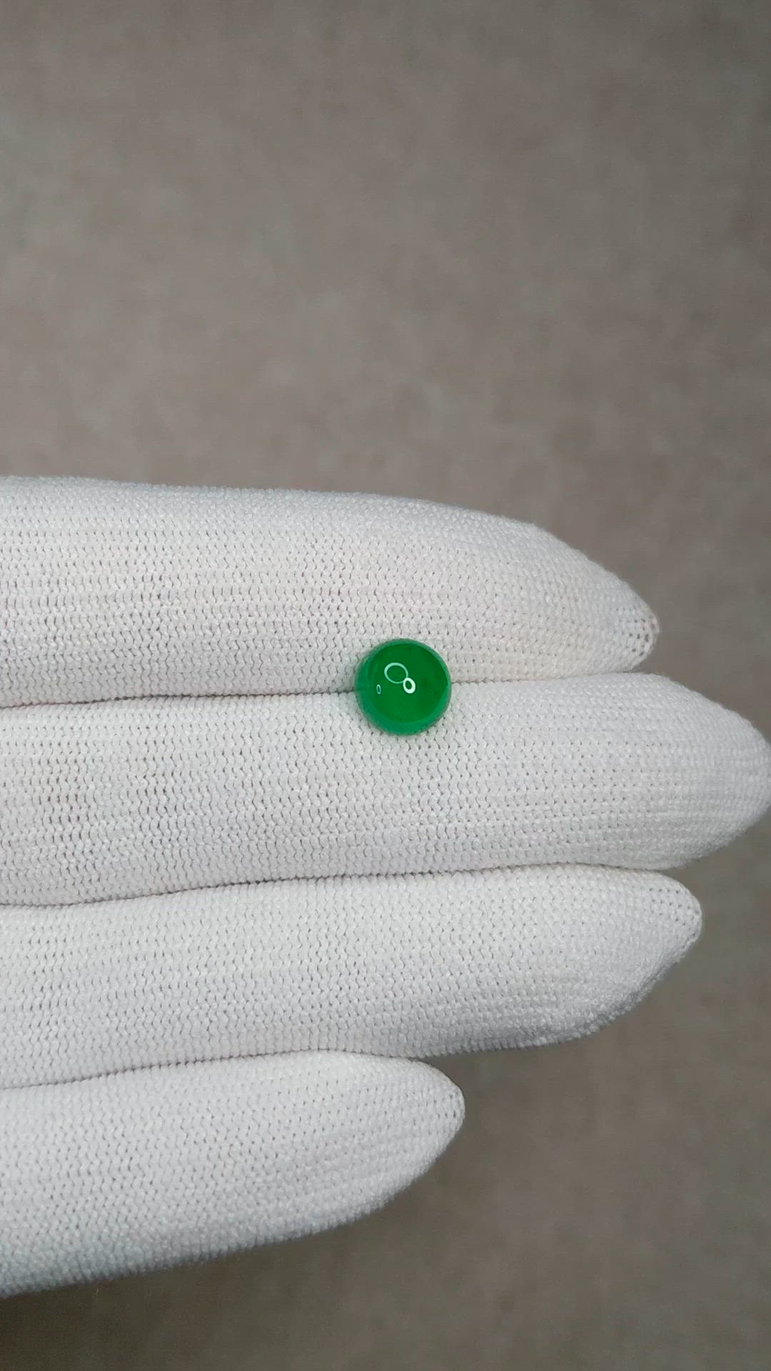 2.20 Ct. Cabochon Emerald from Colombia Size Video