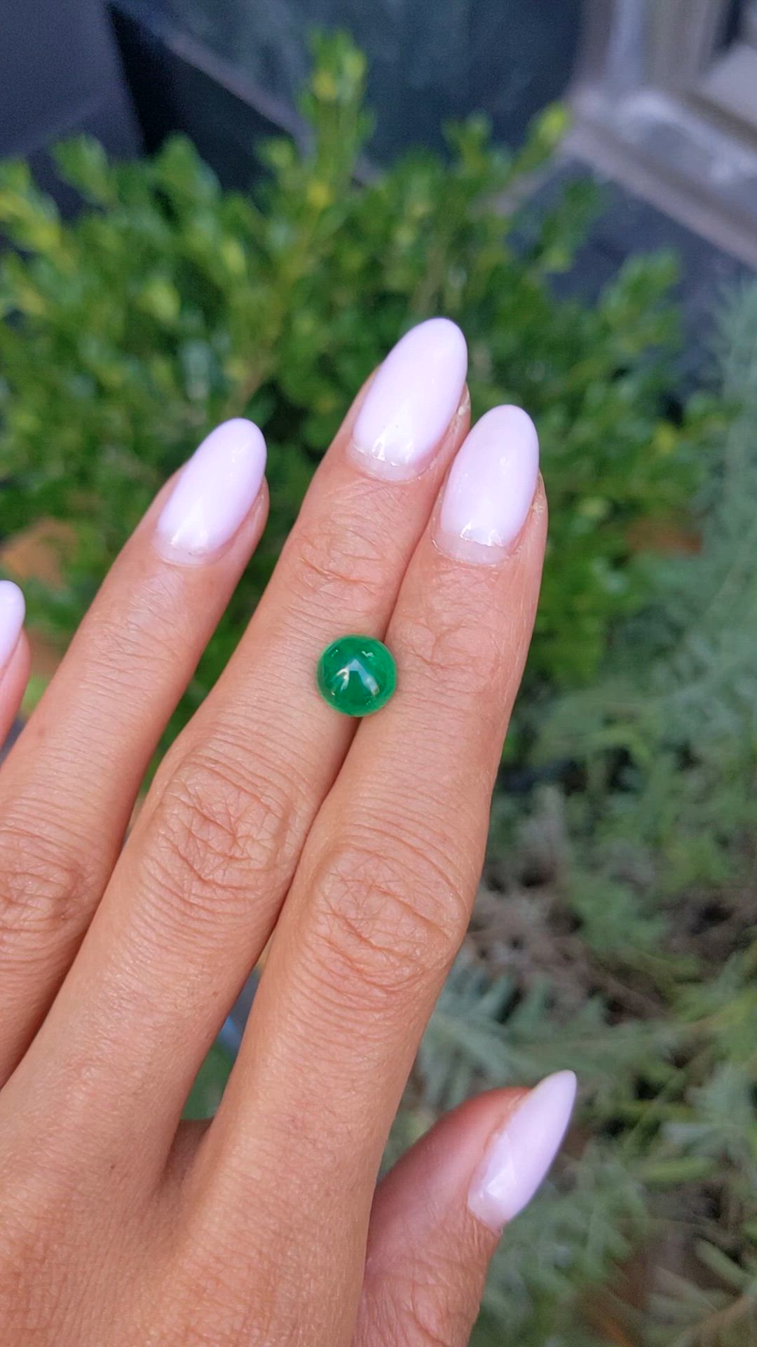 2.20 Ct. Cabochon Emerald from Colombia Size Video